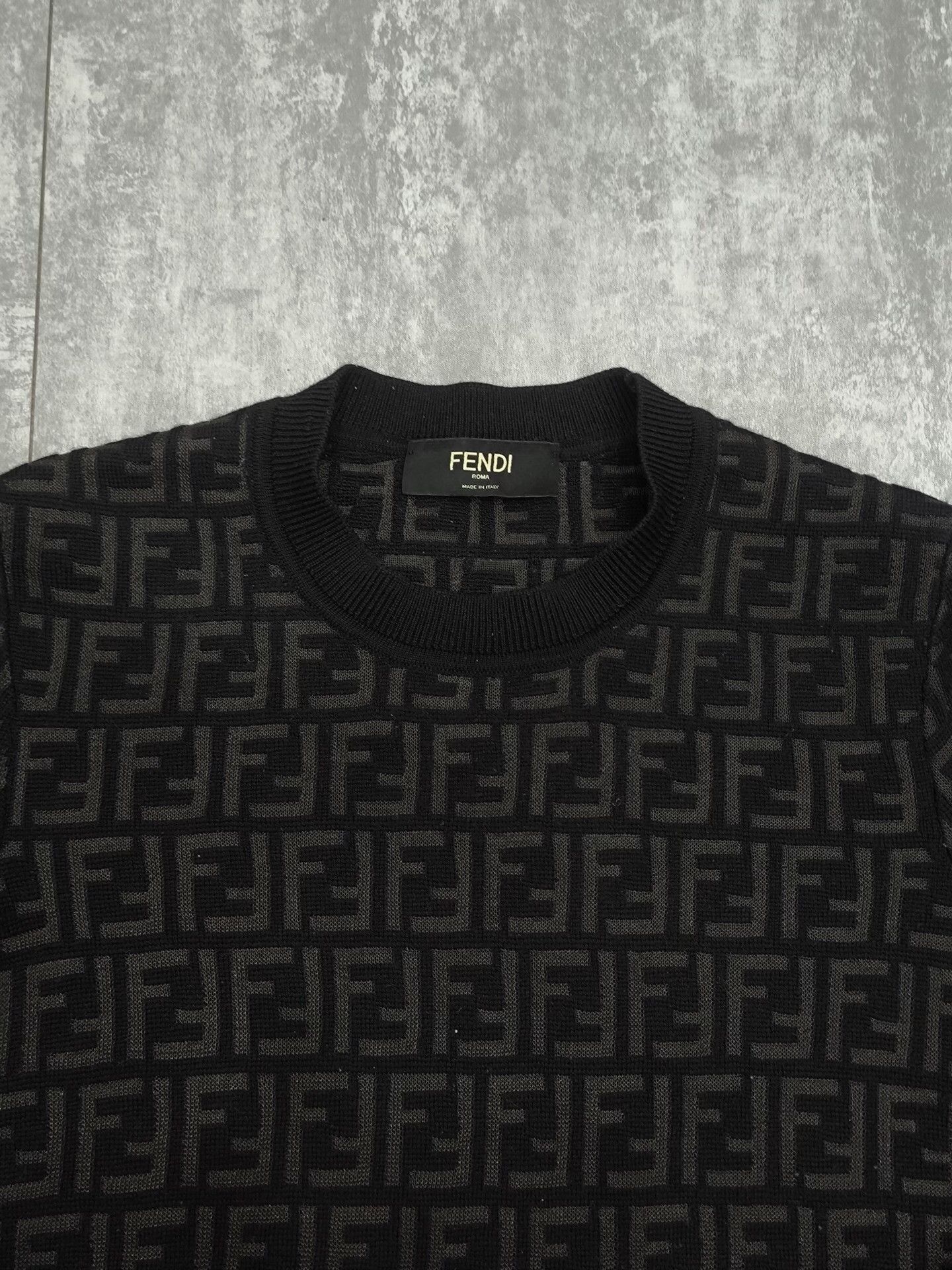 Fendi Fendi Retro Wool Black Hoodie xl Men Size US XL / EU 56 / 4 - 3 Thumbnail