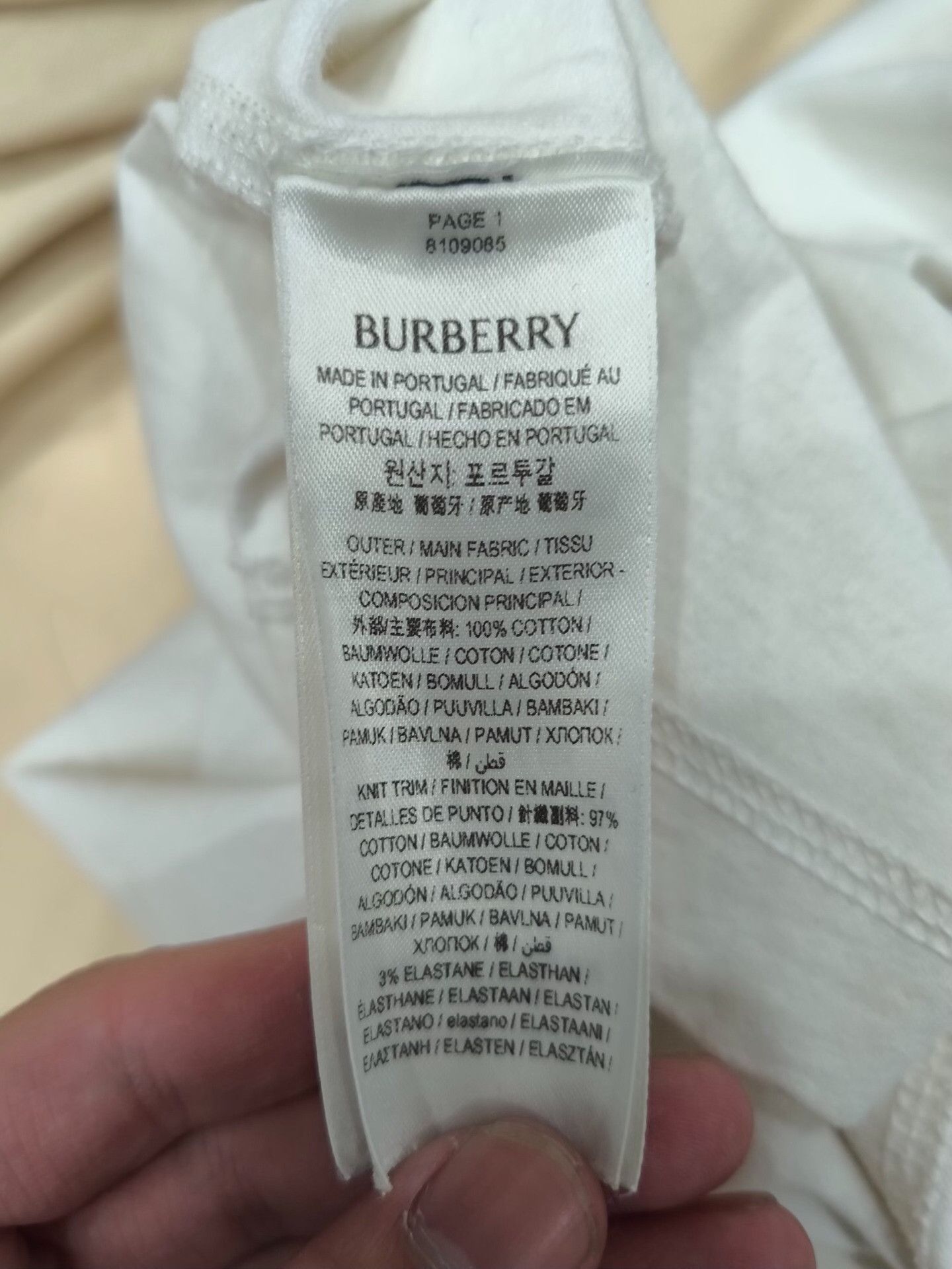 Burberry Burberry White T-Shirt m Men Size US M / EU 48-50 / 2 - 6 Thumbnail