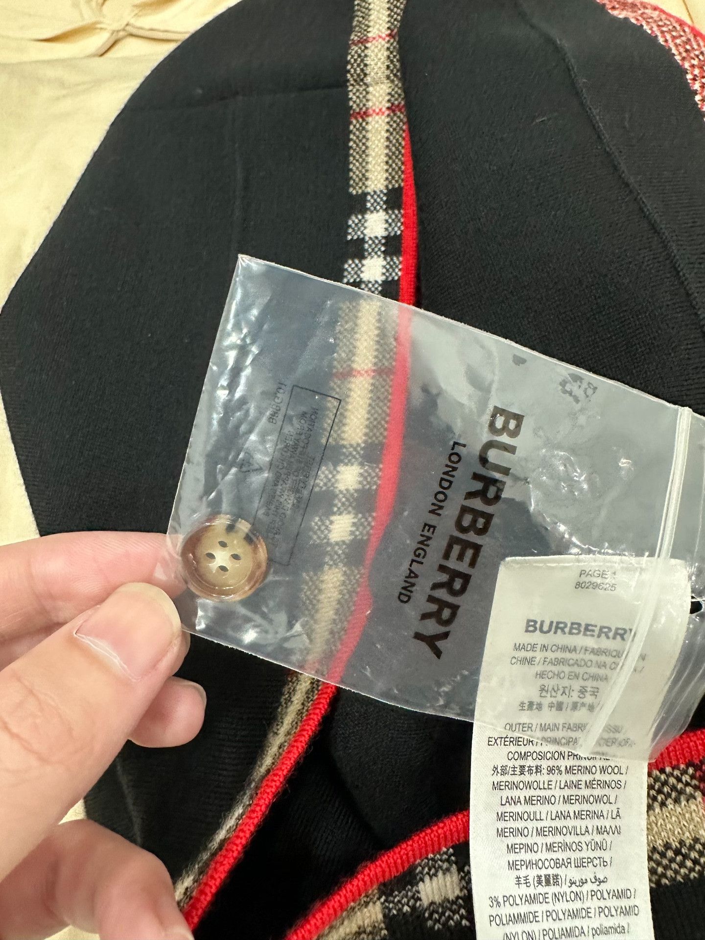 Burberry Burberry Plaid Black Polo m Men Size US M / EU 48-50 / 2 - 5 Thumbnail