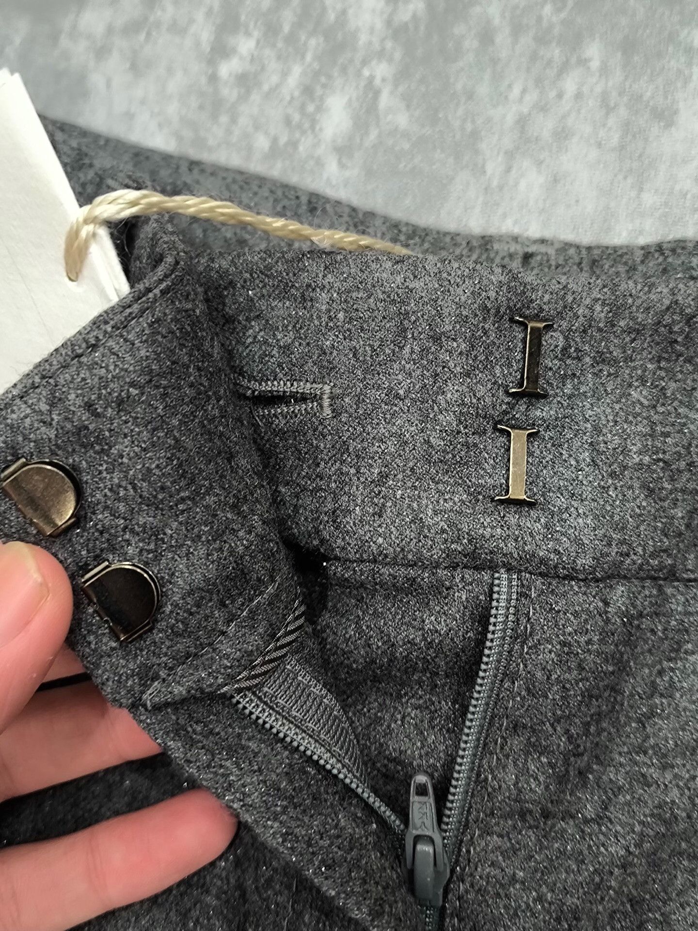 Brunello Cucinelli Brunello Cucinelli Wool Gray Pants 38 Women Size 38" / US 16 / IT 52 - 5 Thumbnail