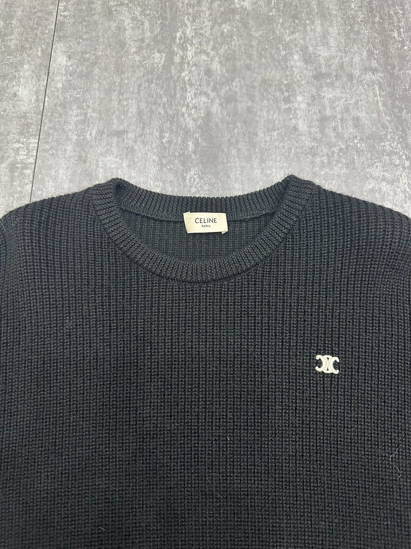 Celine Celine Wool Black Sweater S Women Size S / US 4 / IT 40 - 3 Thumbnail
