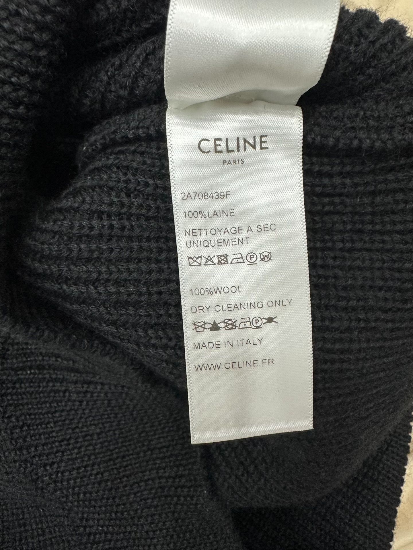 Celine Celine Wool Black Sweater S Women Size S / US 4 / IT 40 - 6 Thumbnail
