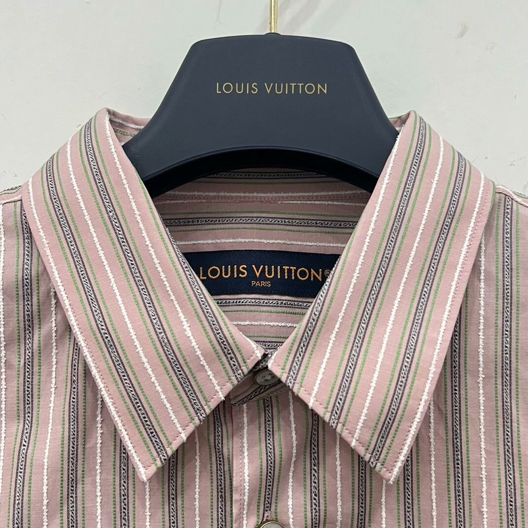 Louis Vuitton Louis Vuitton Striped Purple Shirt xl Men Size US XL / EU 56 / 4 - 5 Thumbnail