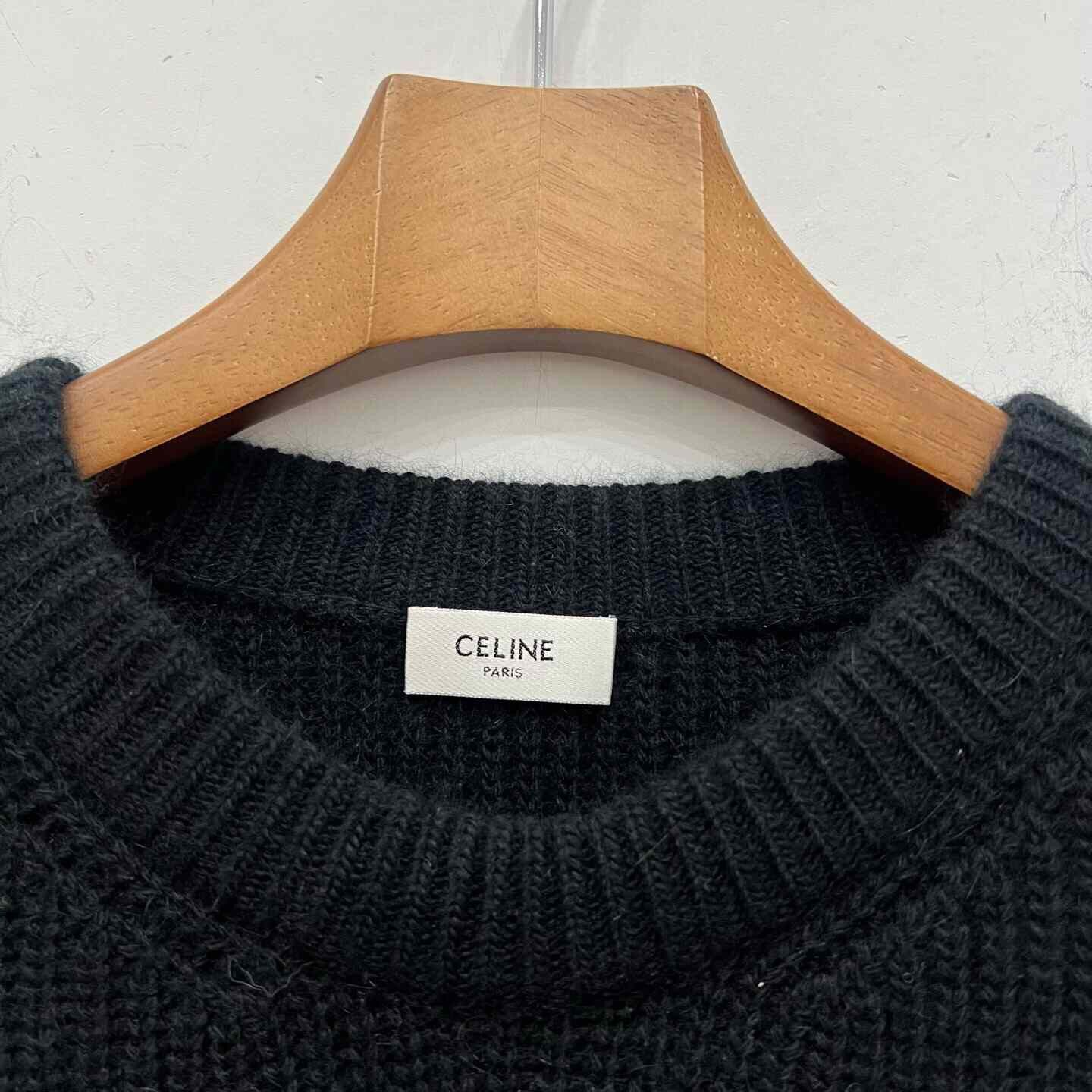 Celine Celine Retro Wool Black Sweater S Women Size S / US 4 / IT 40 - 3 Thumbnail