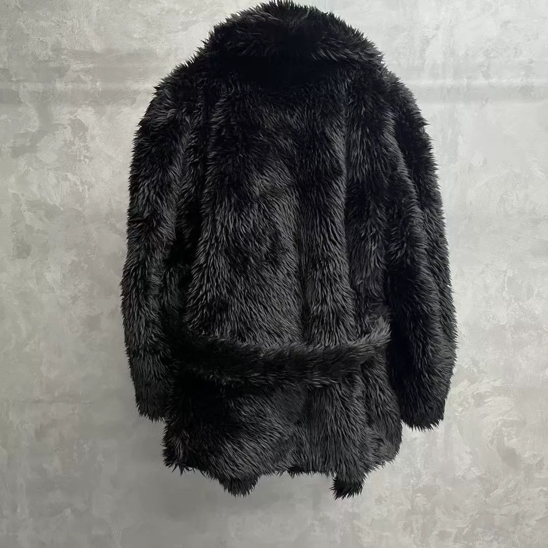 Balenciaga Balenciaga Black Lapel Fur Coat Size S / US 4 / IT 40 - 2 Thumbnail
