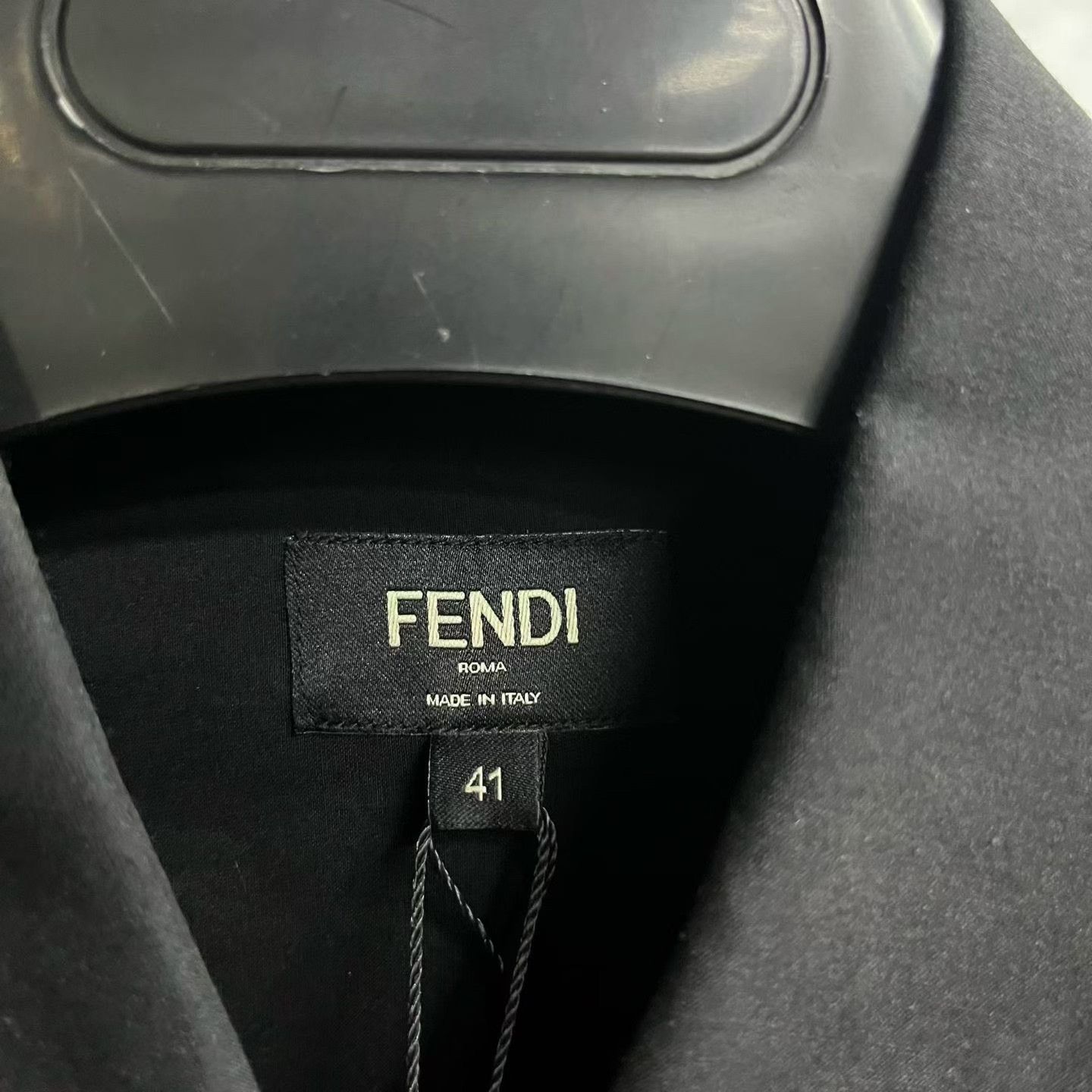 Fendi Fendi Black Letter Embroidery Long-Sleeve Shirt Size US M / EU 48-50 / 2 - 3 Thumbnail