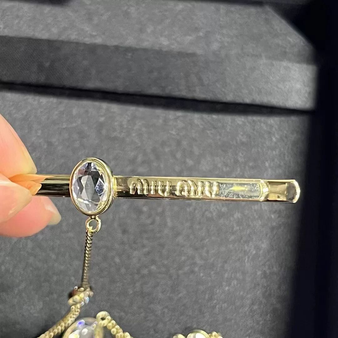 Miu Miu Miu Miu Gold Unique Design Metal Bracelet Size ONE SIZE - 4 Thumbnail