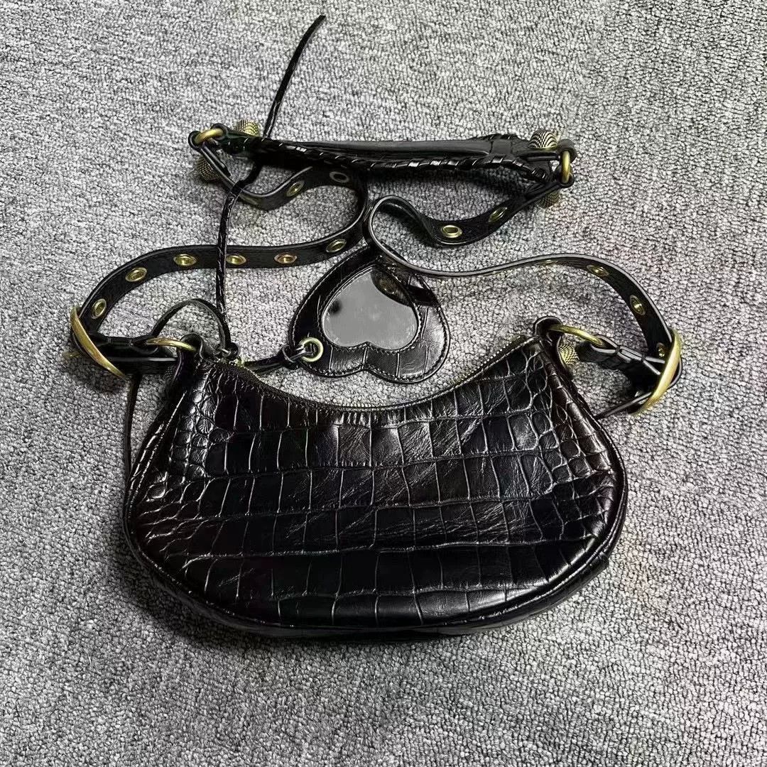 Balenciaga Balenciaga Black Gold Studded Motorcycle Bag Size ONE SIZE - 2 Thumbnail