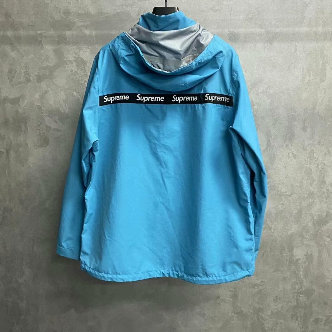Supreme Supreme Blue Striped Logo Multi-Functional Jacket Size US XL / EU 56 / 4 - 2 Thumbnail