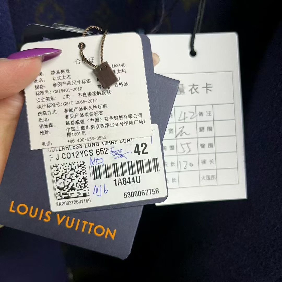 Louis Vuitton Louis Vuitton Blue Logo Hooded Wool Coat Size M / US 6-8 / IT 42-44 - 5 Thumbnail