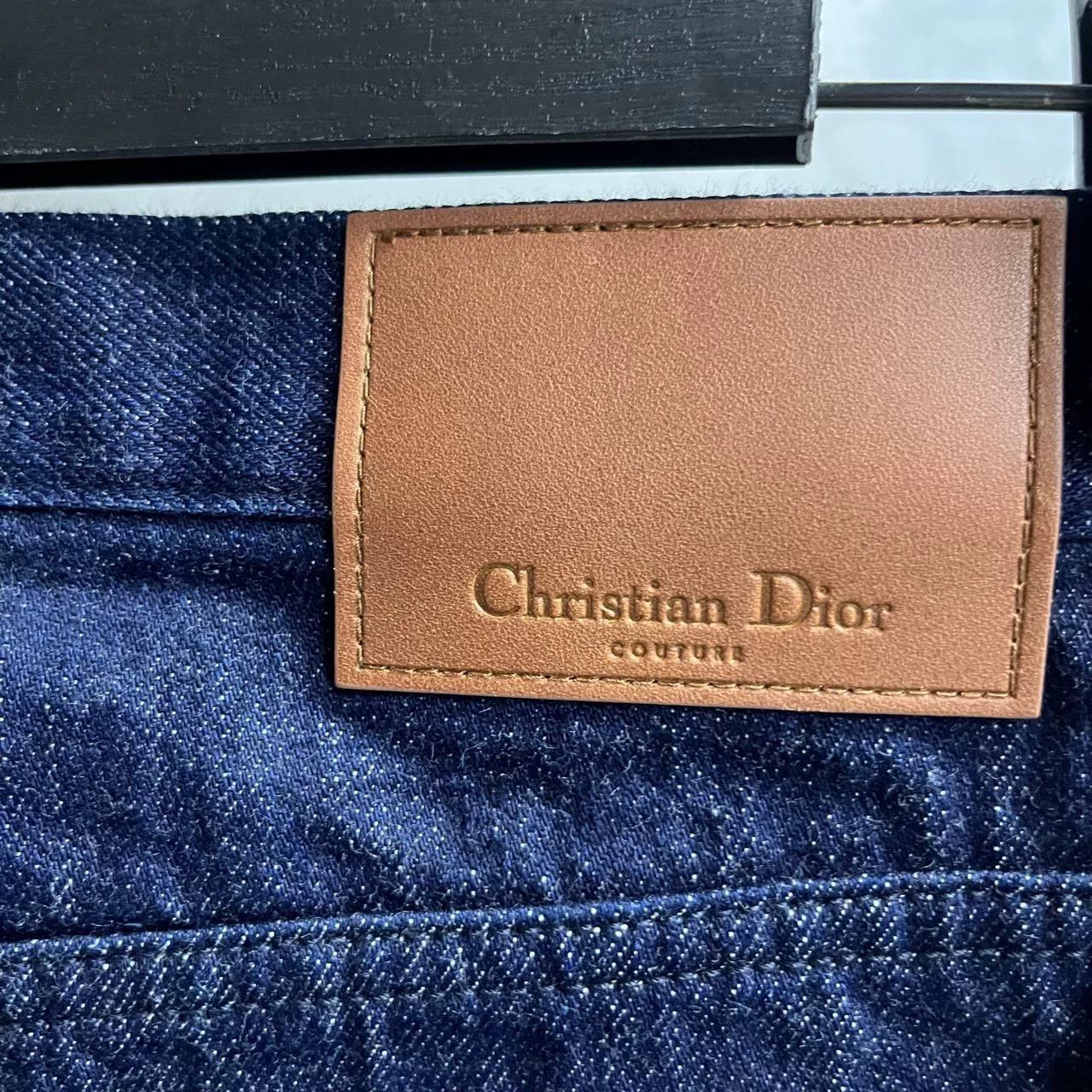 Dior Dior Blue Solid Logo Embroidered Jeans Size US 31 - 5 Thumbnail