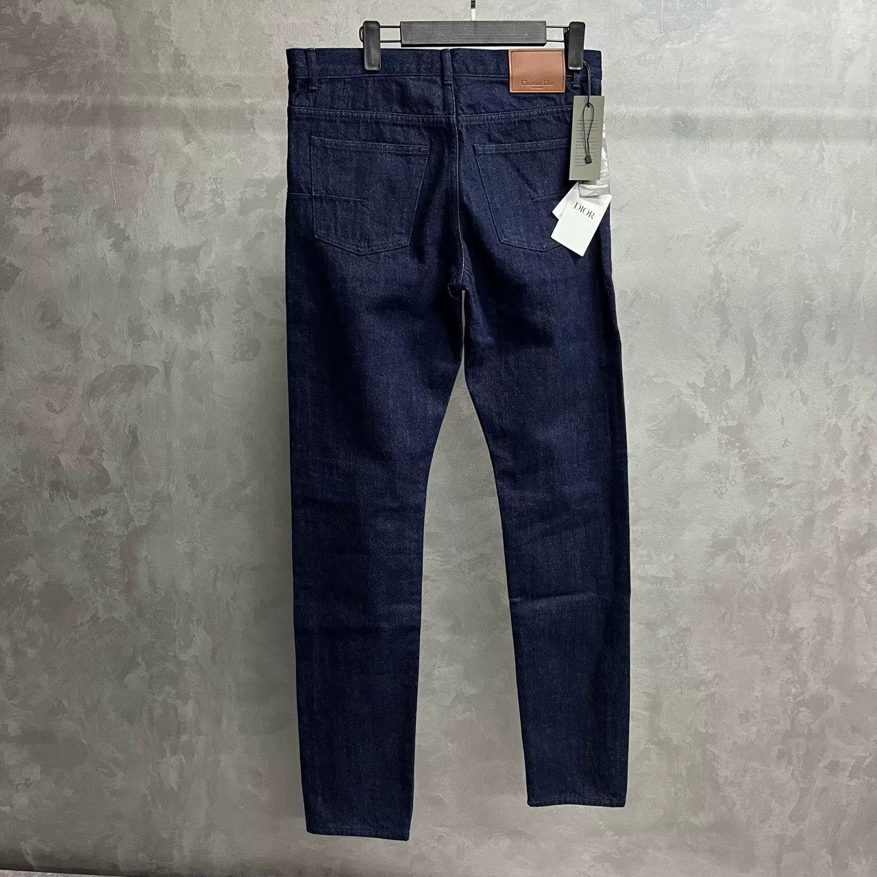 Dior Dior Blue Solid Logo Embroidered Jeans Size US 31 - 2 Thumbnail