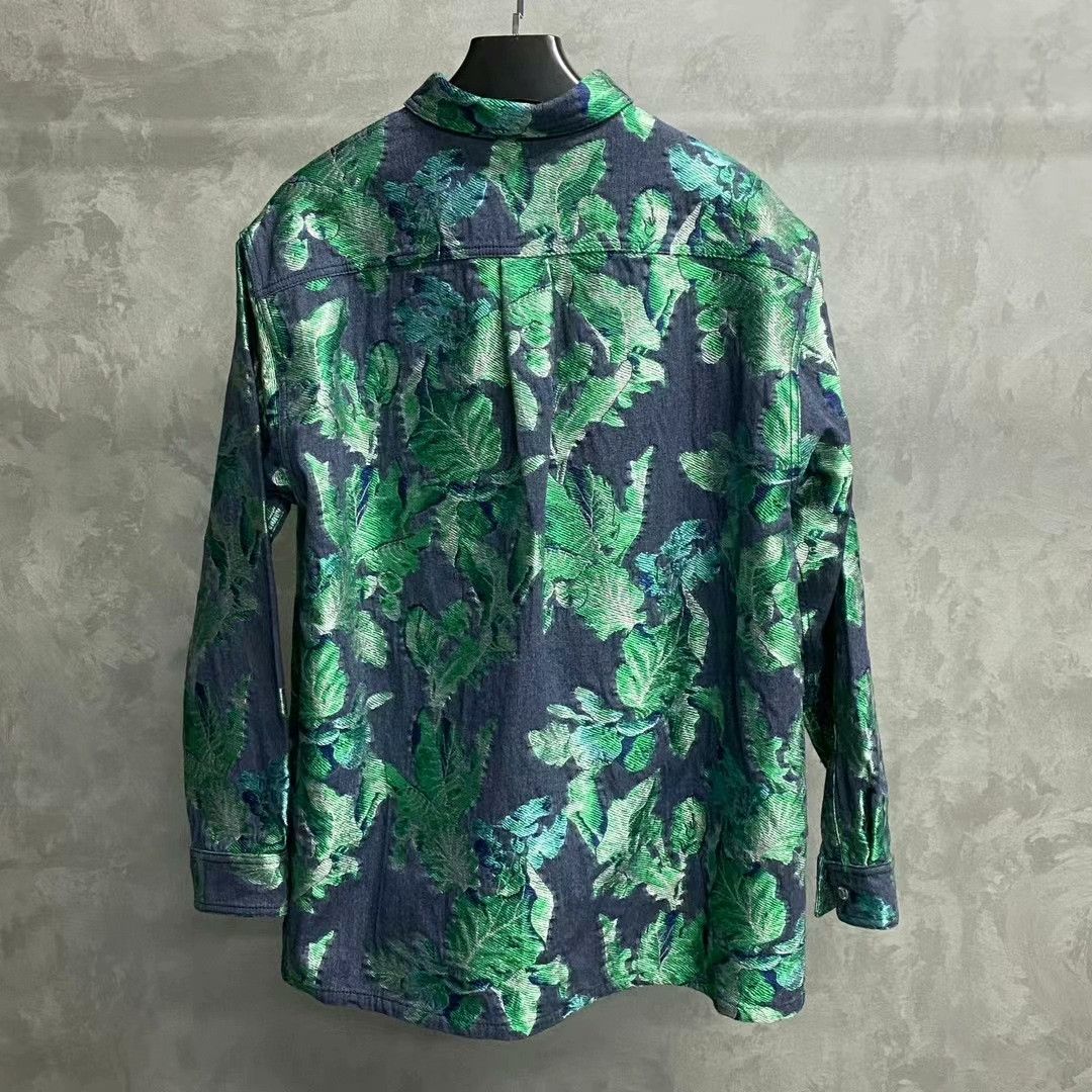 Dior Dior 23 Denim Tears Green Floral Logo Jacket Size US XXS / EU 40 - 2 Thumbnail