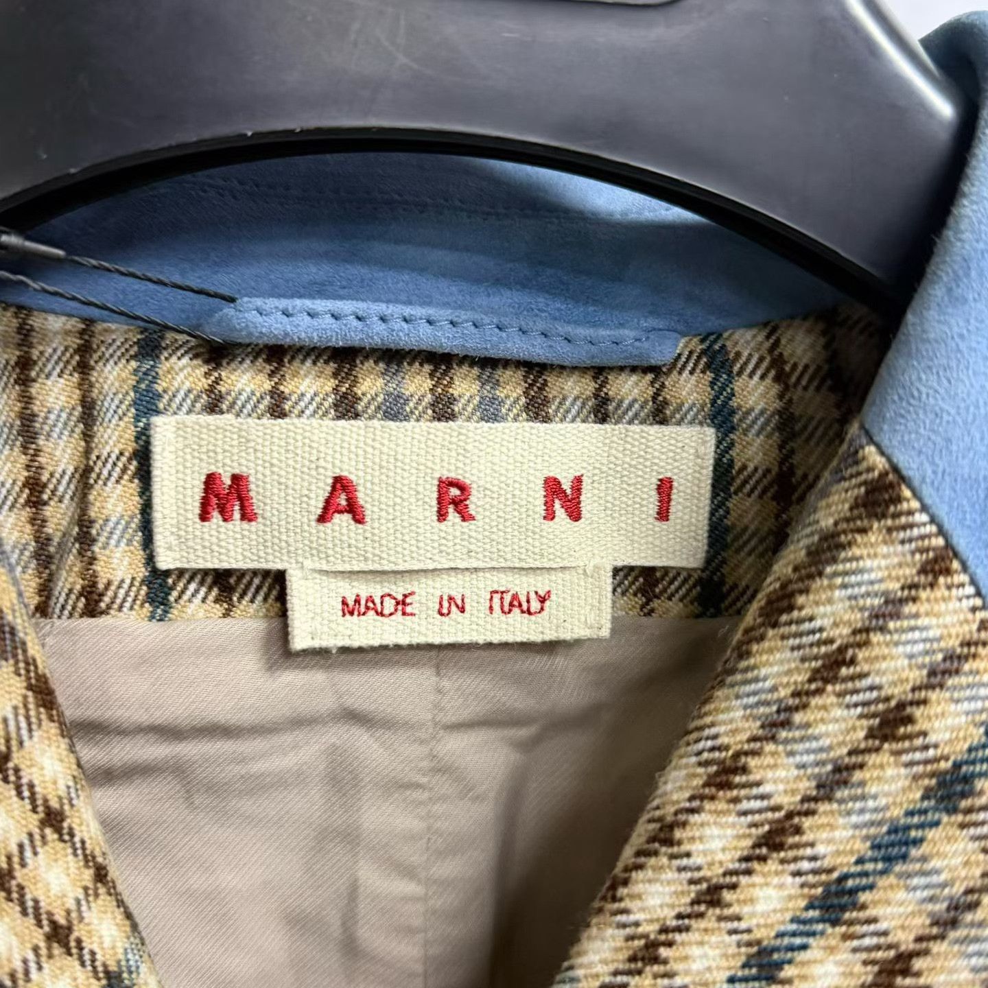 Marni Marni Brown Plaid Single-Breasted Coat Size XS / US 0-2 / IT 36-38 - 3 Thumbnail