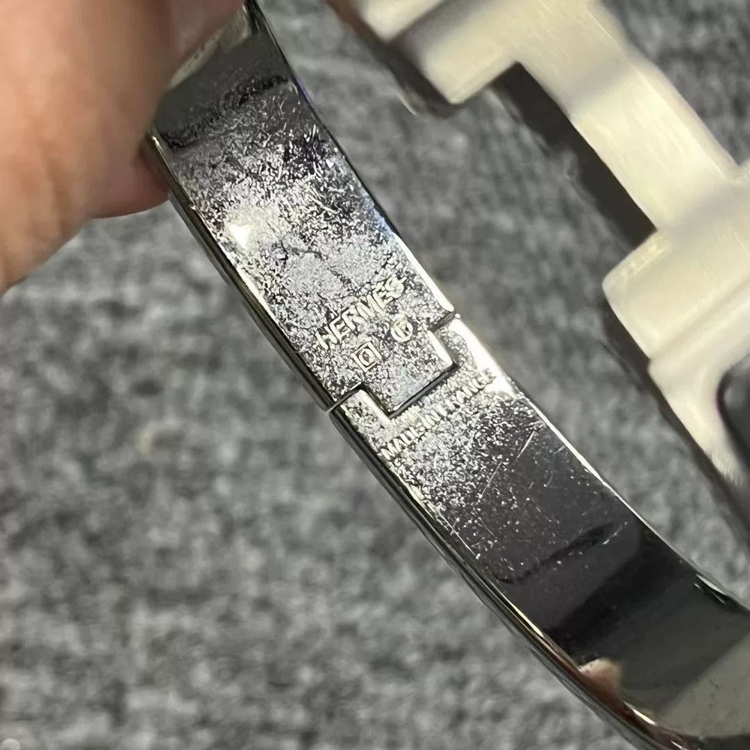 Hermes Hermes Matte Black H Open Adjustable Bangle Size ONE SIZE - 4 Thumbnail