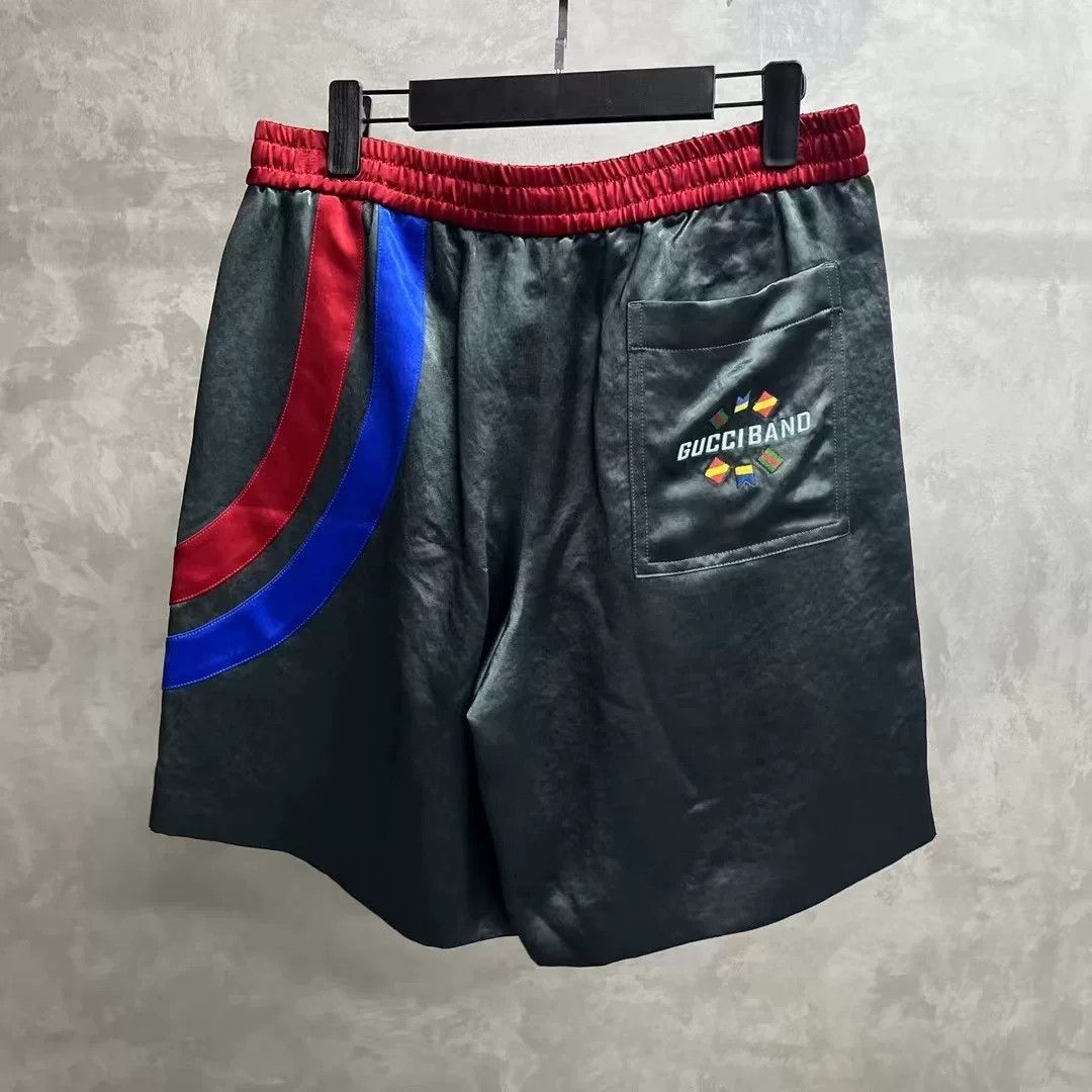Gucci Gucci Black Stripe Embroidery Logo Shorts Size US 32 / EU 48 - 2 Thumbnail