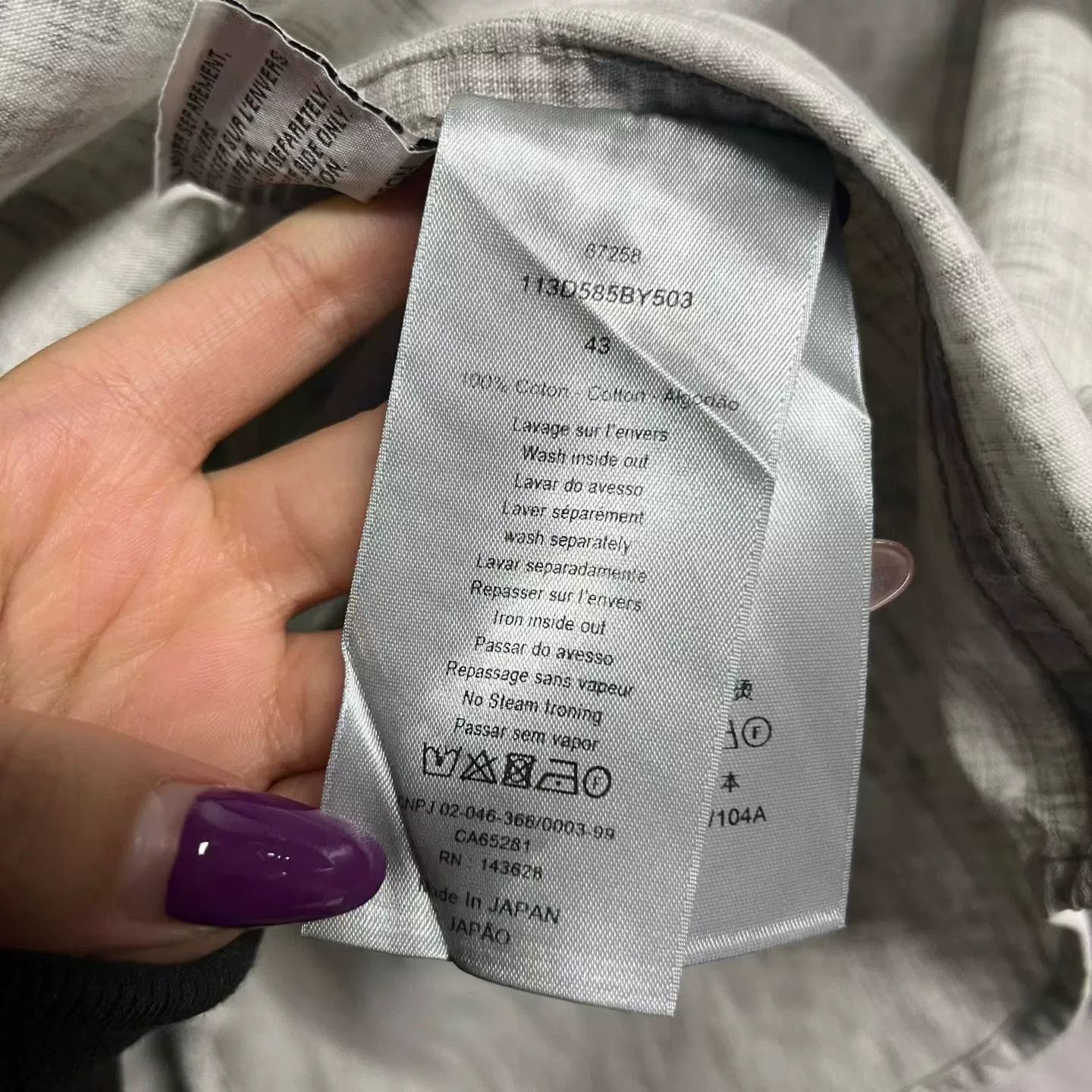 Dior Dior Gray Monogram Loose Denim Shirt Size US M / EU 48-50 / 2 - 4 Thumbnail