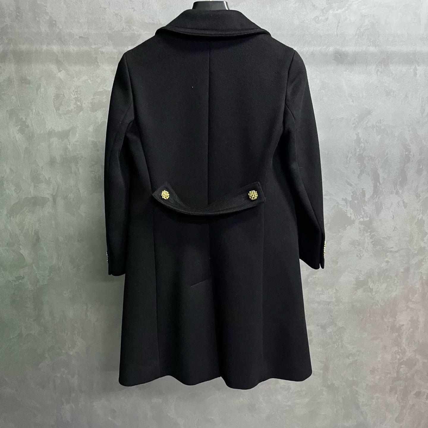 Gucci Gucci Black Logo Embroidery Wool Coat Size XS / US 0-2 / IT 36-38 - 2 Thumbnail