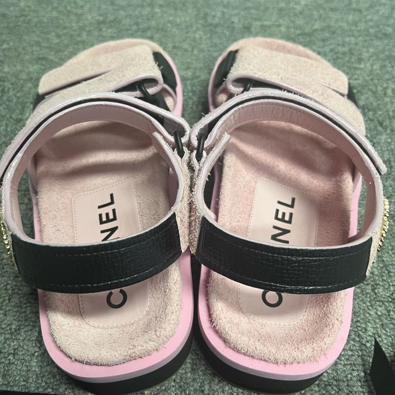 Chanel Chanel Pink Solid Velcro Sandals Size US 5 / IT 35 - 3 Thumbnail