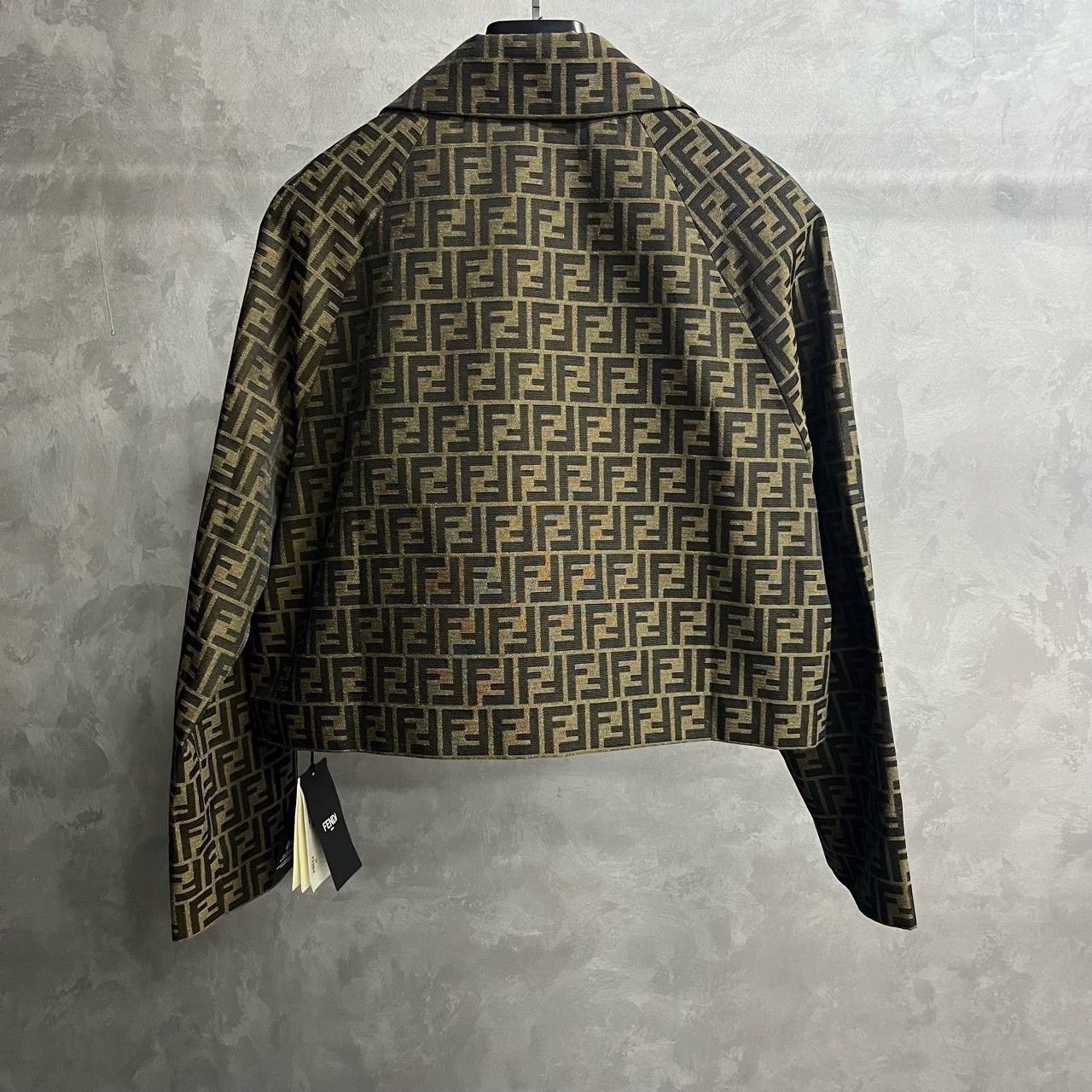Fendi Fendi Brown Letter Print Collar Jacket Size S / US 4 / IT 40 - 2 Thumbnail
