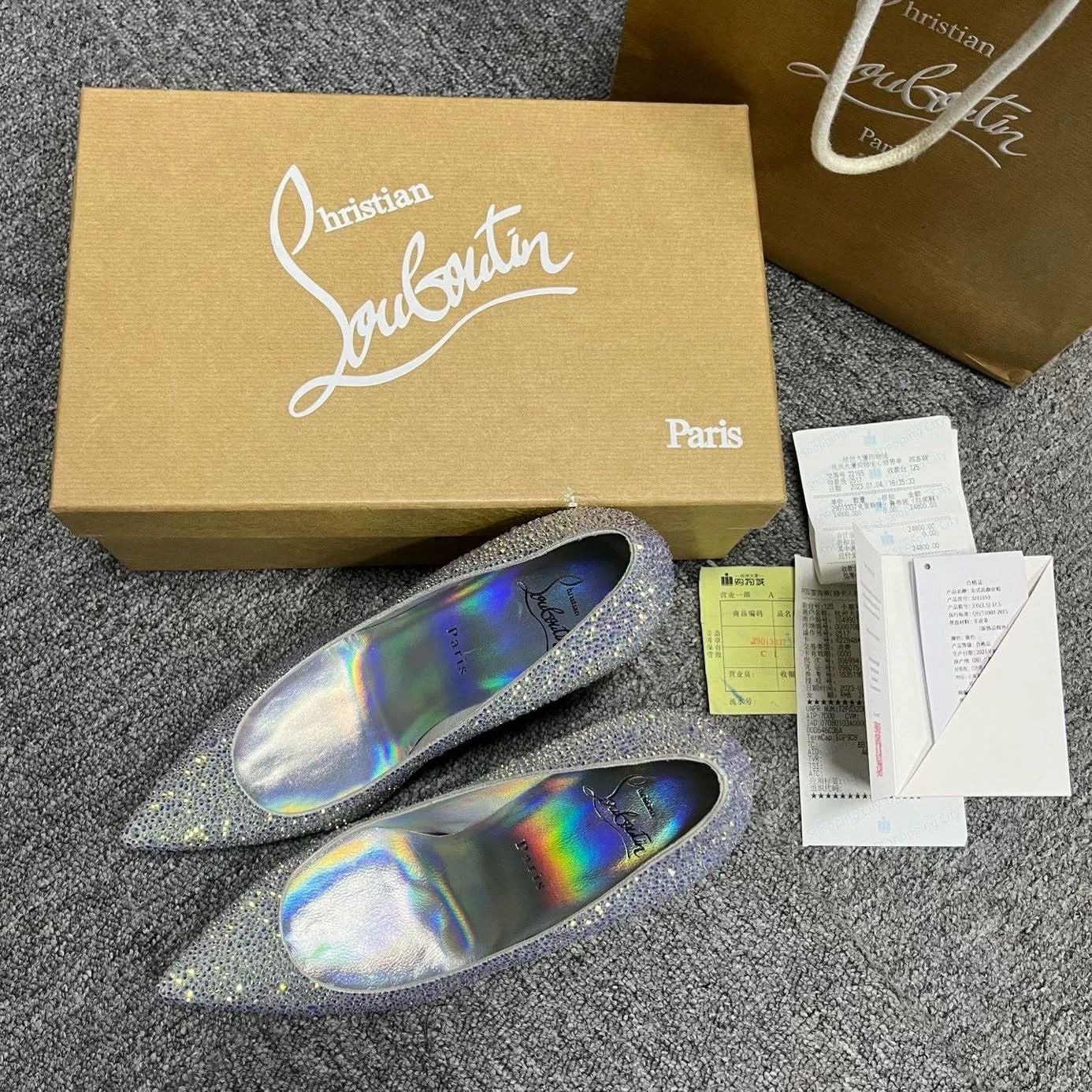 Christian Louboutin Christian Louboutin Crystal Pointed Toe Heels Size US 6.5 / IT 36.5 - 2 Thumbnail