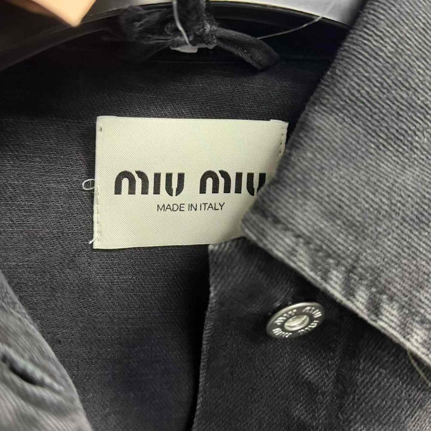 Miu Miu Miu Miu Washed Black Denim Jacket Size S / US 4 / IT 40 - 3 Thumbnail