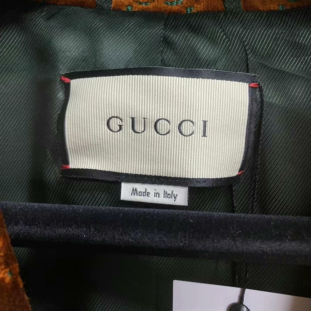 Gucci Gucci Brown Logo Print Jacket Coat Size US XXS / EU 40 - 5 Thumbnail