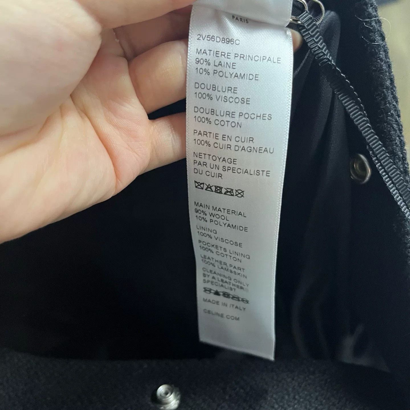 Celine Celine Black Big C Logo Baseball Jacket Size US S / EU 44-46 / 1 - 3 Thumbnail