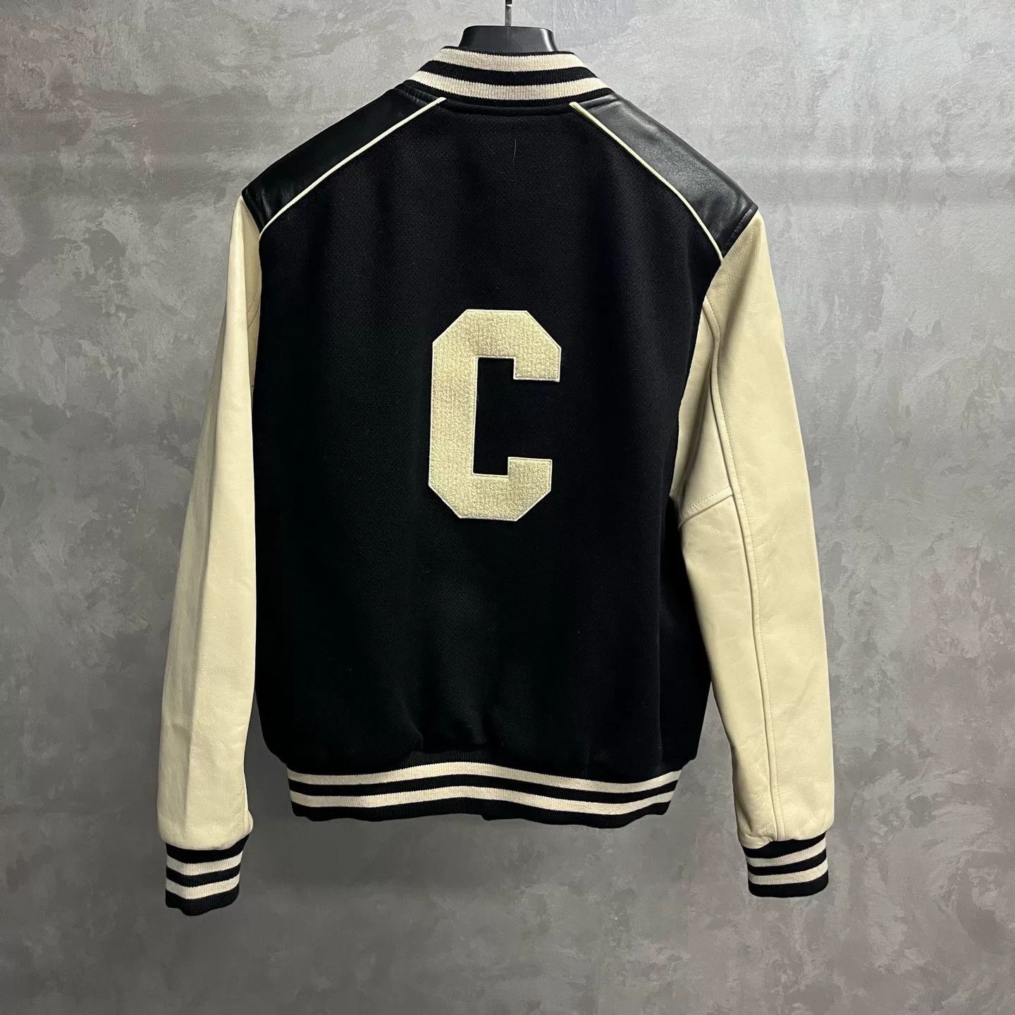 Celine Celine Black Big C Logo Baseball Jacket Size US S / EU 44-46 / 1 - 2 Thumbnail