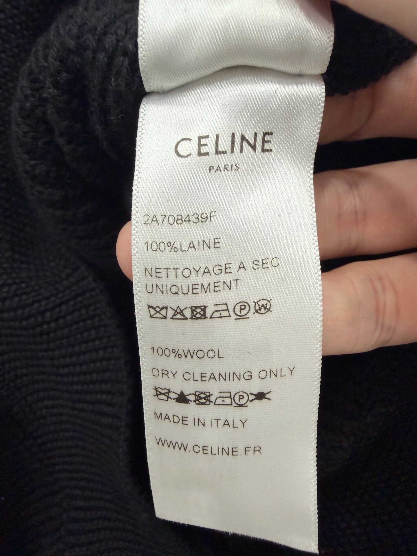 Celine Celine Wool Embroidered Black Sweater S Women Size S / US 4 / IT 40 - 4 Thumbnail