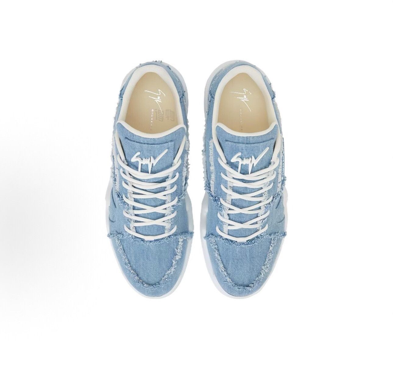 Giuseppe Zanotti Giuseppe Zanotti Casual Denim Blue Lowtop Sneakers 9 Men Size US 9 / EU 42 - 6 Thumbnail
