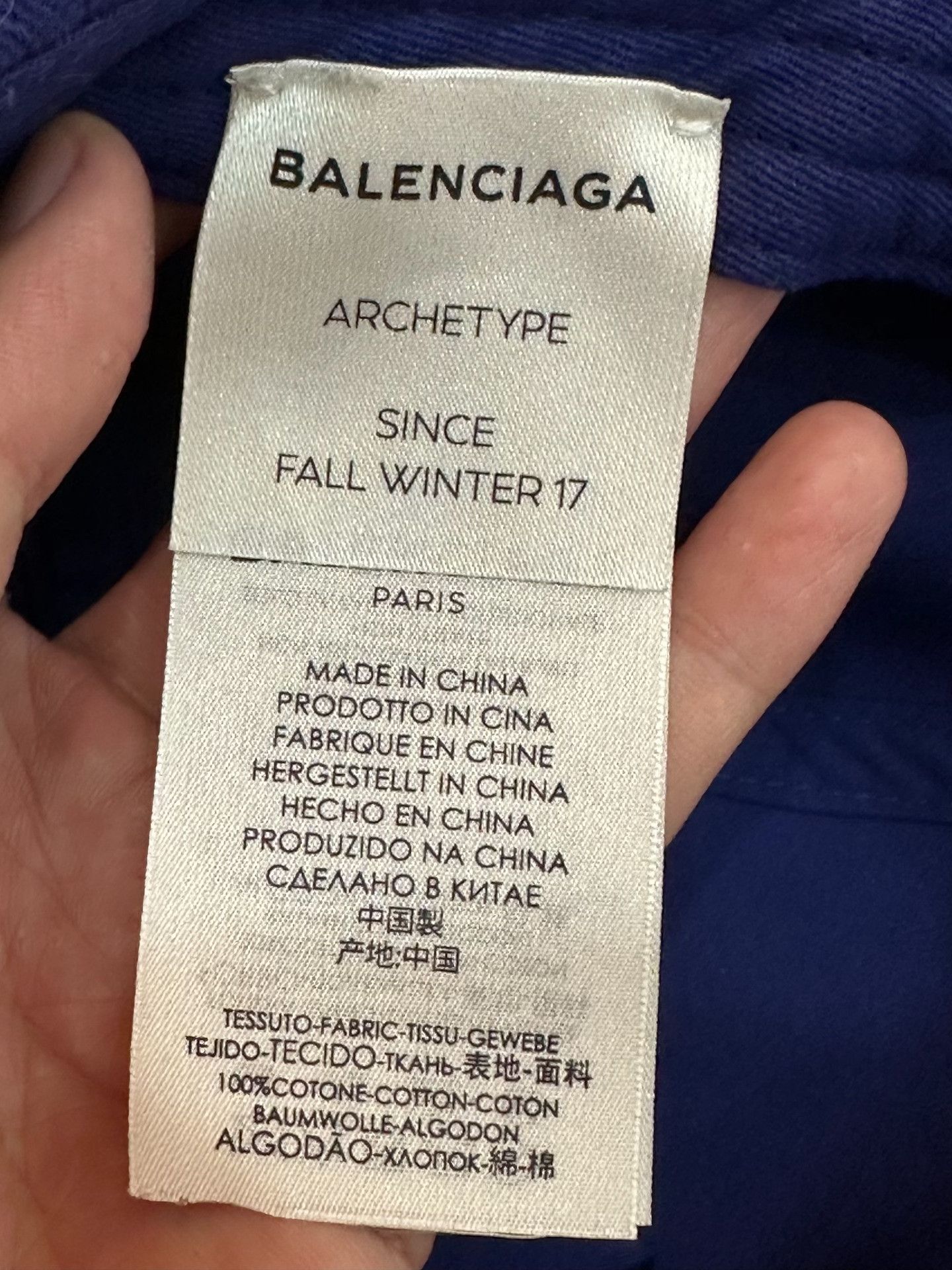 Balenciaga Balenciaga Retro Blue Hat one size Men Size ONE SIZE - 7 Thumbnail