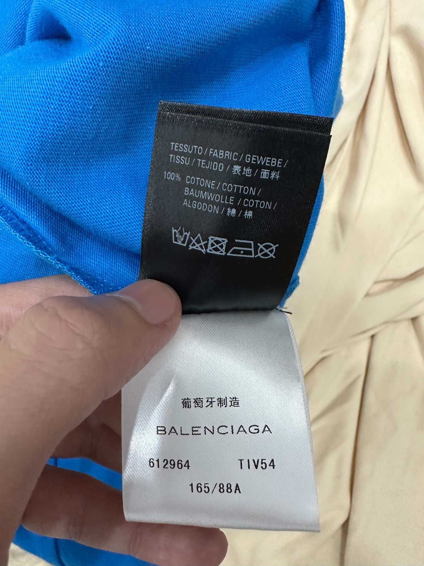 Balenciaga Balenciaga Retro Blue T-Shirt m Men Size US M / EU 48-50 / 2 - 7 Thumbnail