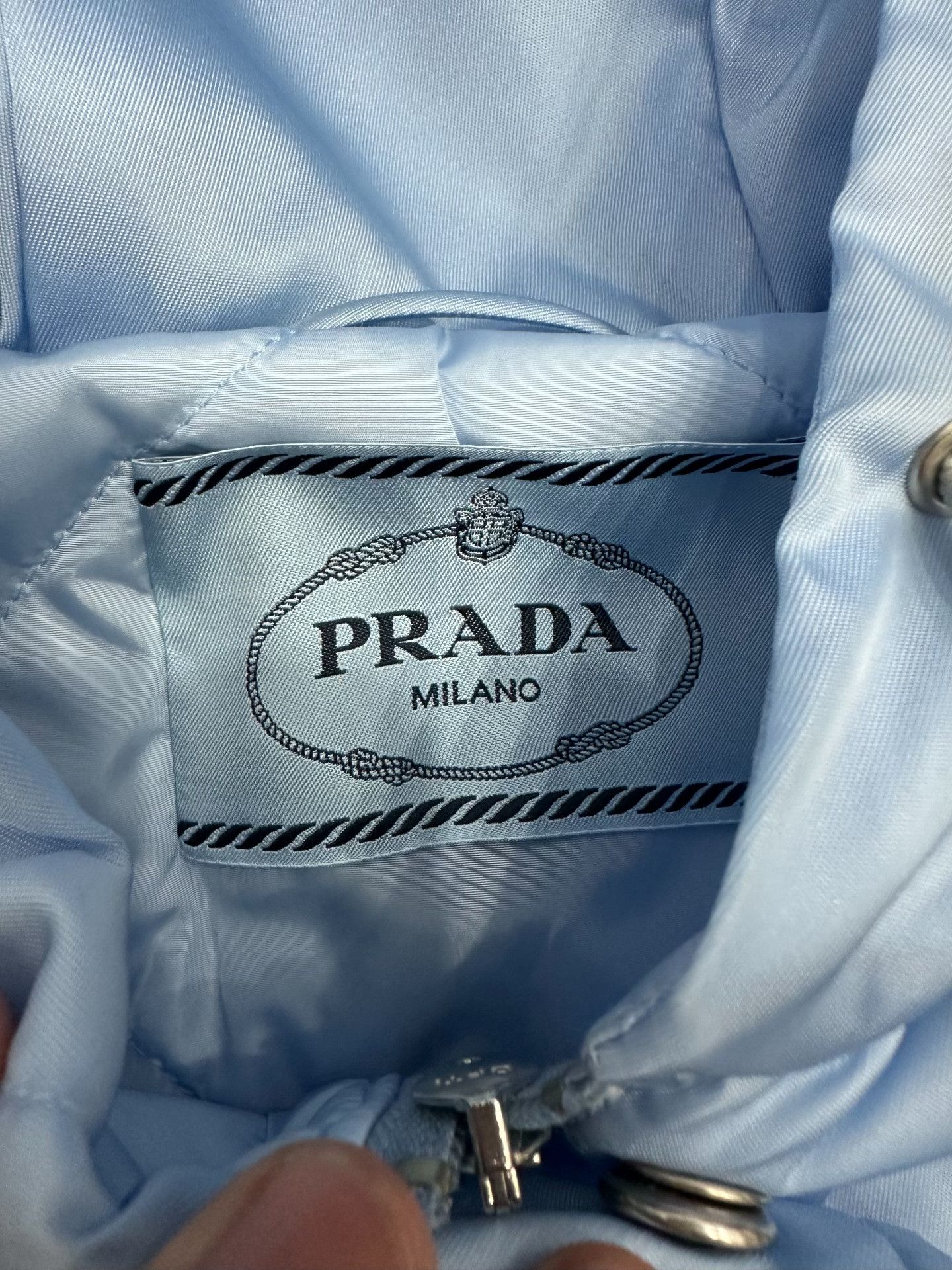 Prada Prada Nylon Cotton Blue Jacket S Women Size S / US 4 / IT 40 - 4 Thumbnail