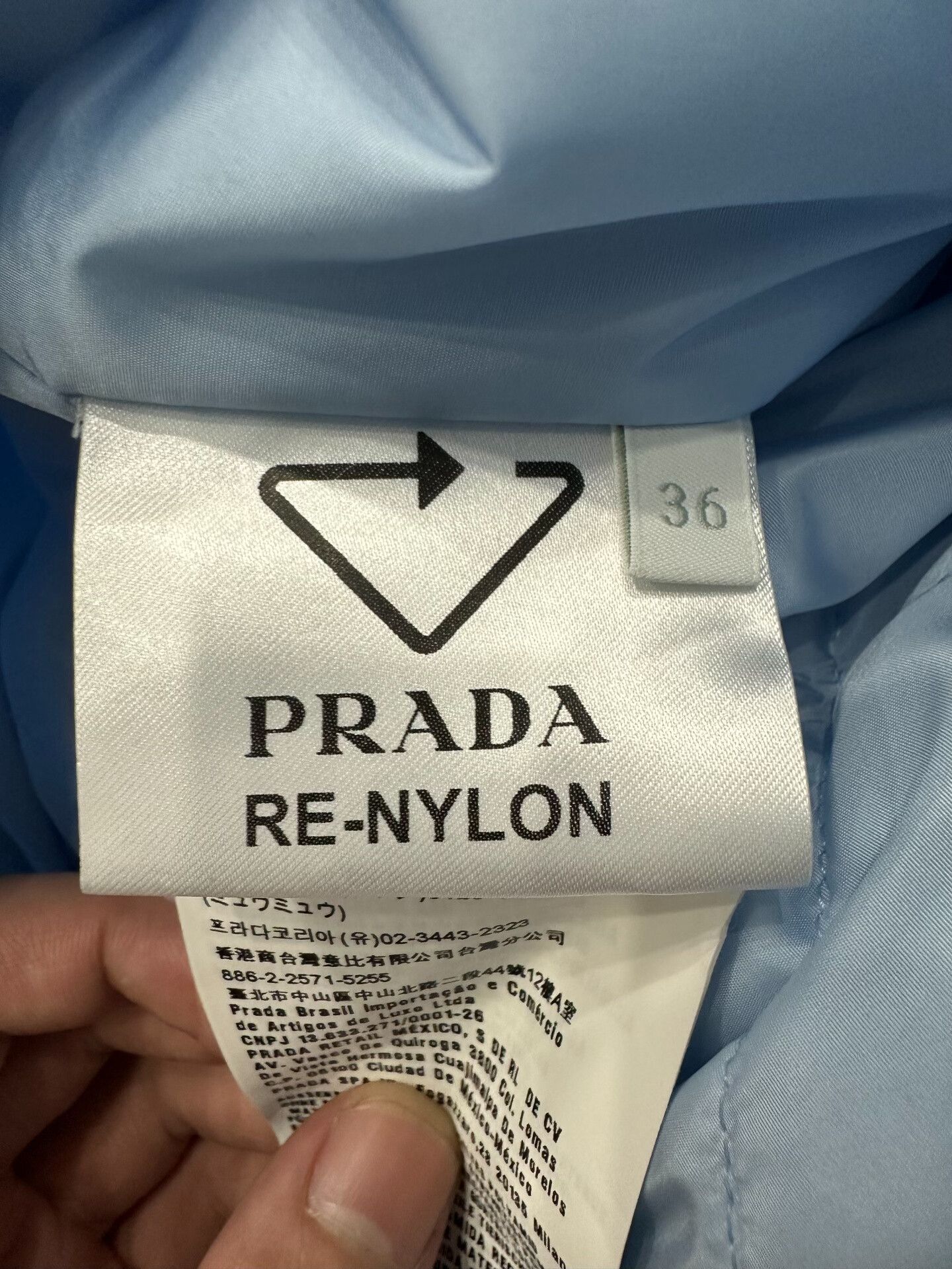 Prada Prada Nylon Cotton Blue Jacket S Women Size S / US 4 / IT 40 - 5 Thumbnail