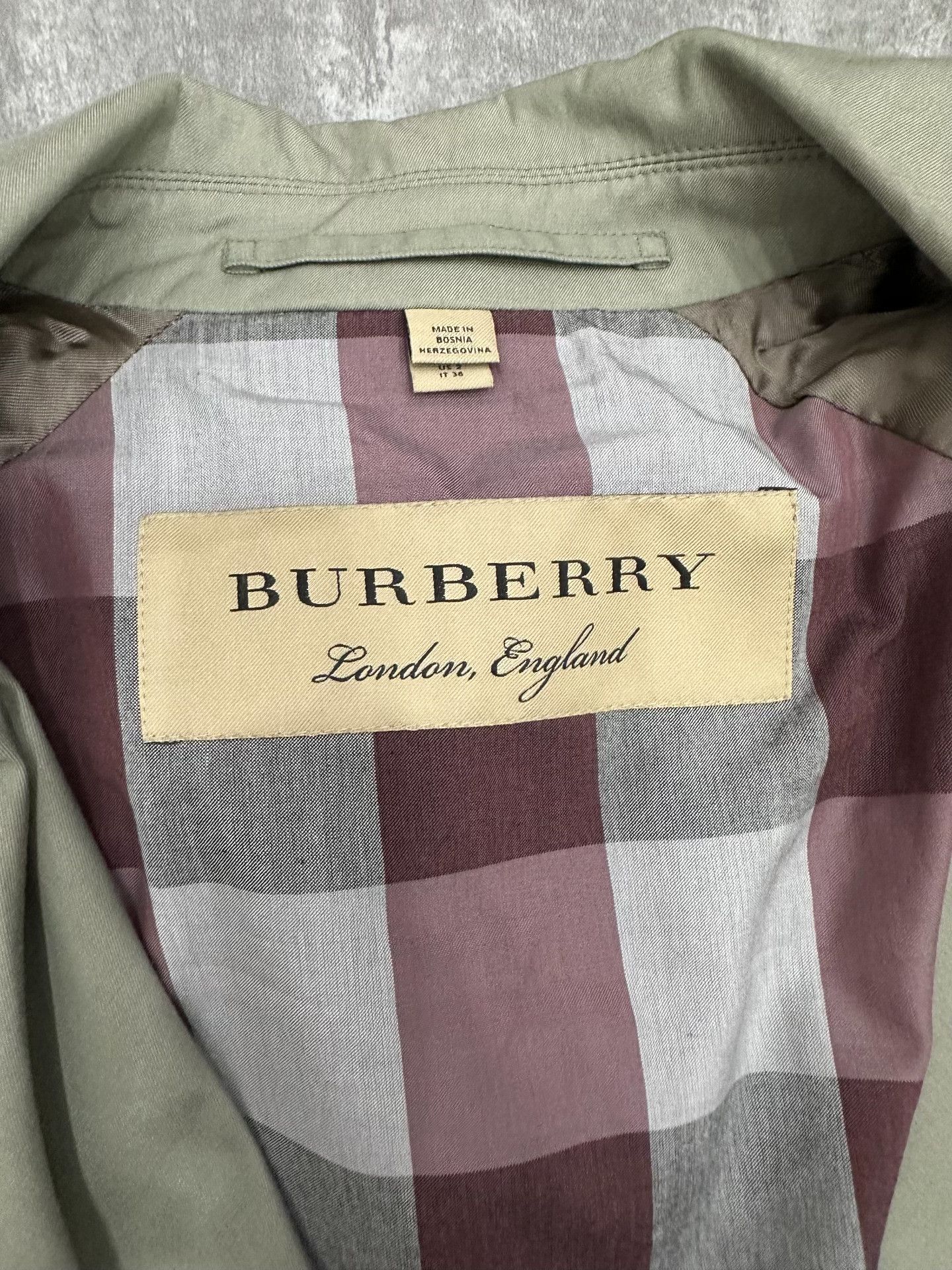 Burberry Burberry Long Green Coat S Women Size S / US 4 / IT 40 - 4 Thumbnail