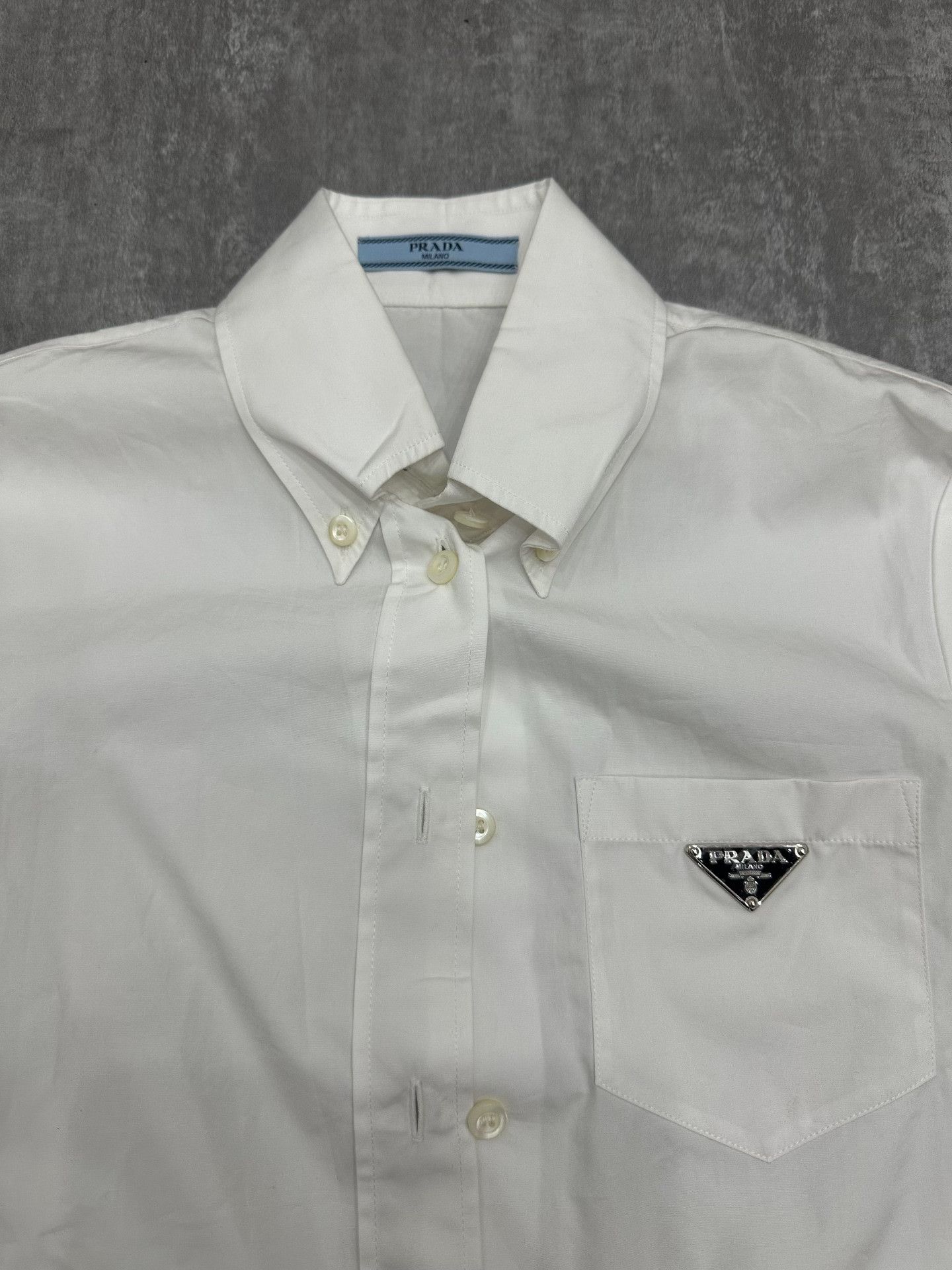 Prada Prada White Button Up S Women Size S / US 4 / IT 40 - 3 Thumbnail