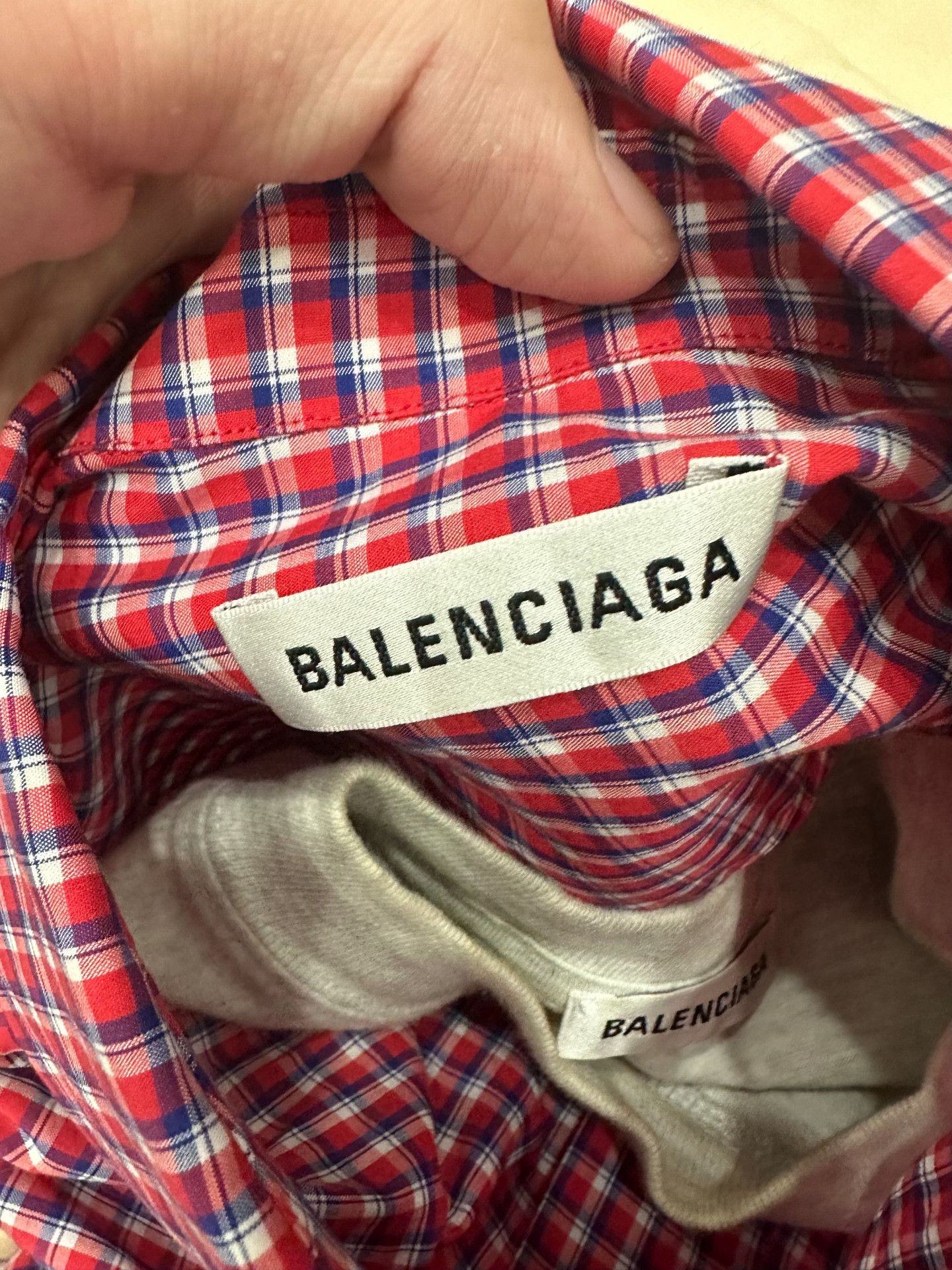 Balenciaga Balenciaga Patchwork Red Shirt xs Men Size US XS / EU 42 / 0 - 5 Thumbnail