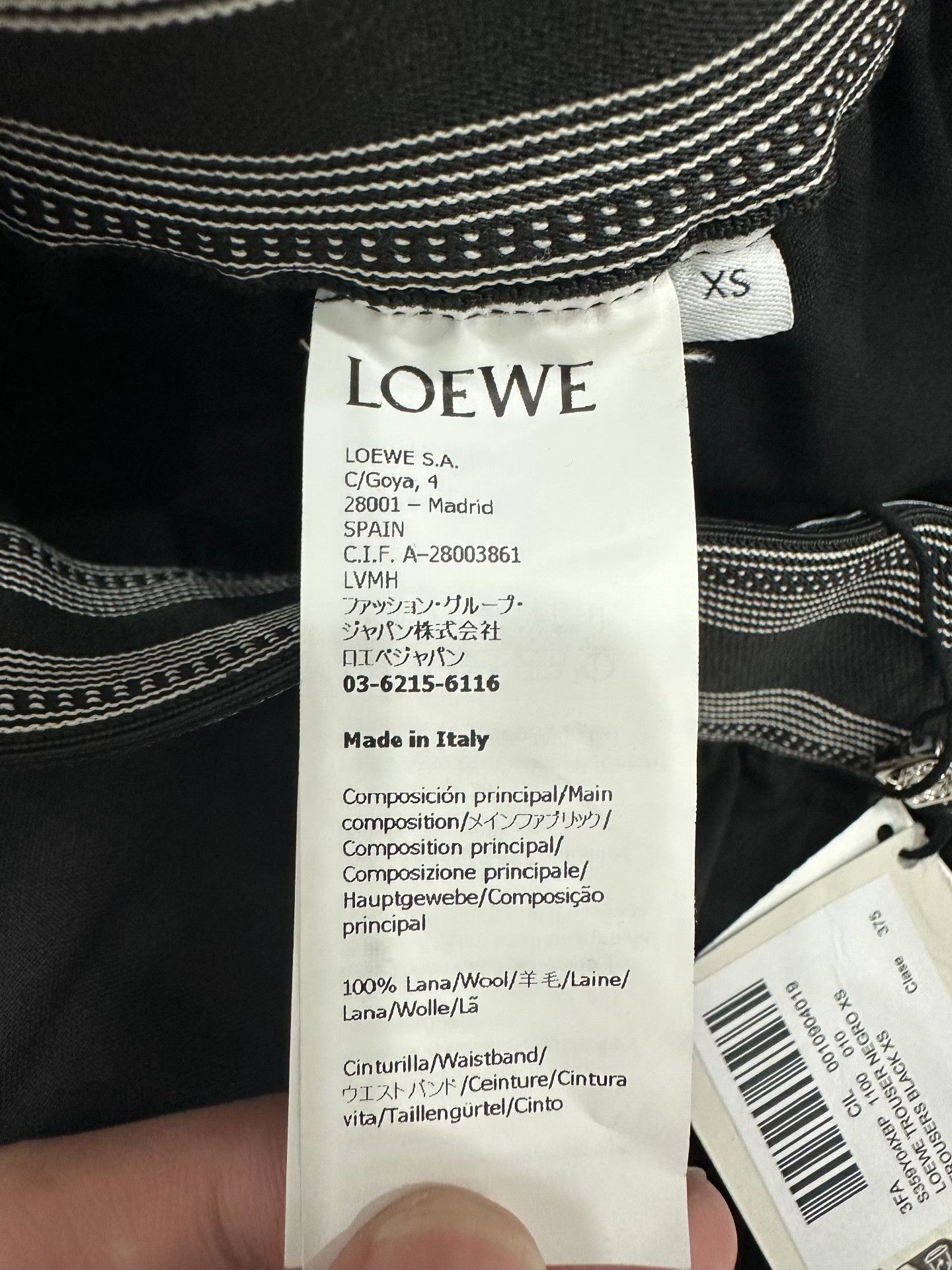 Loewe Loewe Wool Black Casual Pants 28 Men Size US 28 / EU 44 - 6 Thumbnail