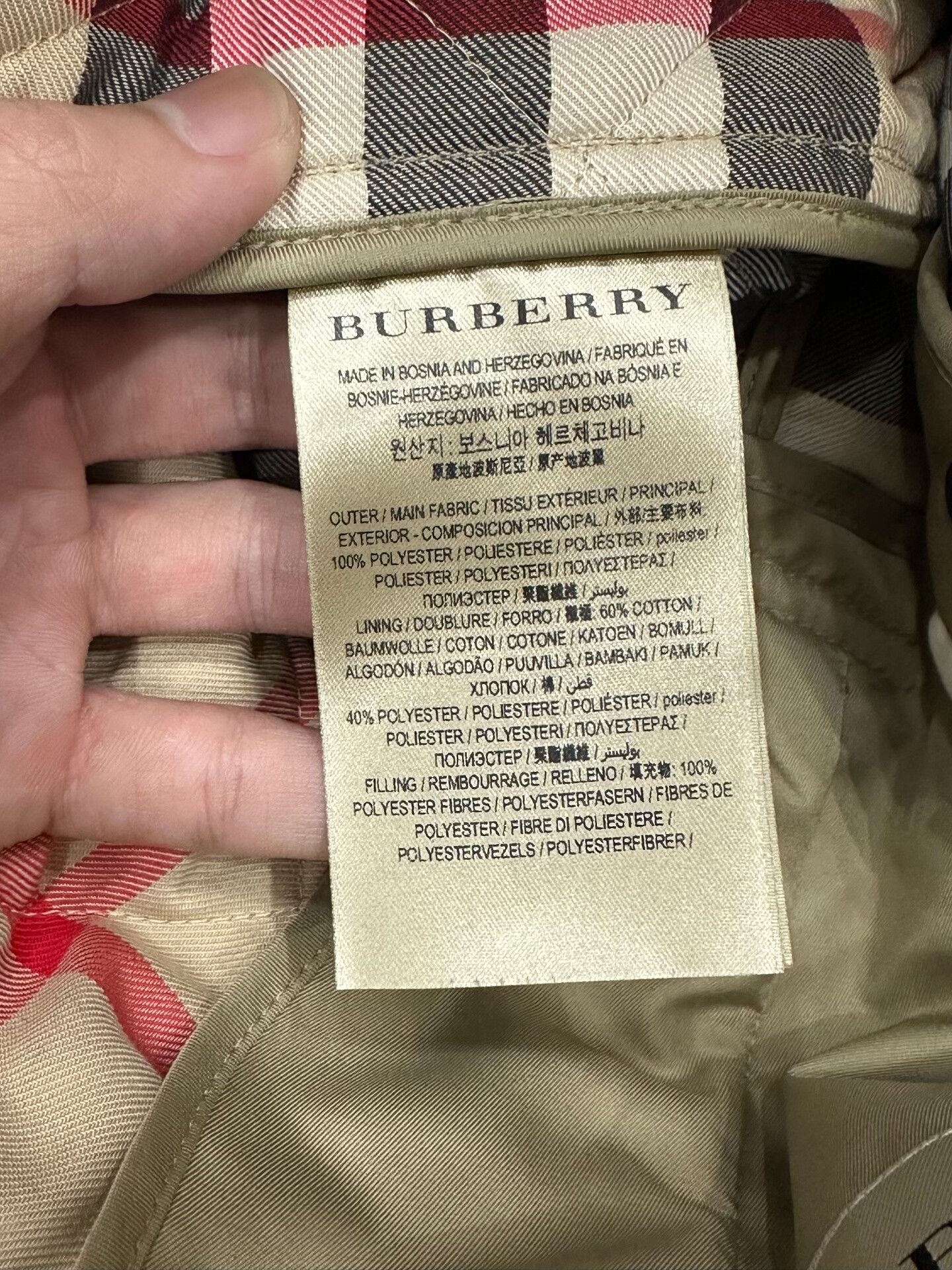 Burberry Burberry Plaid Cotton Heavy Coat l Men Size US L / EU 52-54 / 3 - 6 Thumbnail
