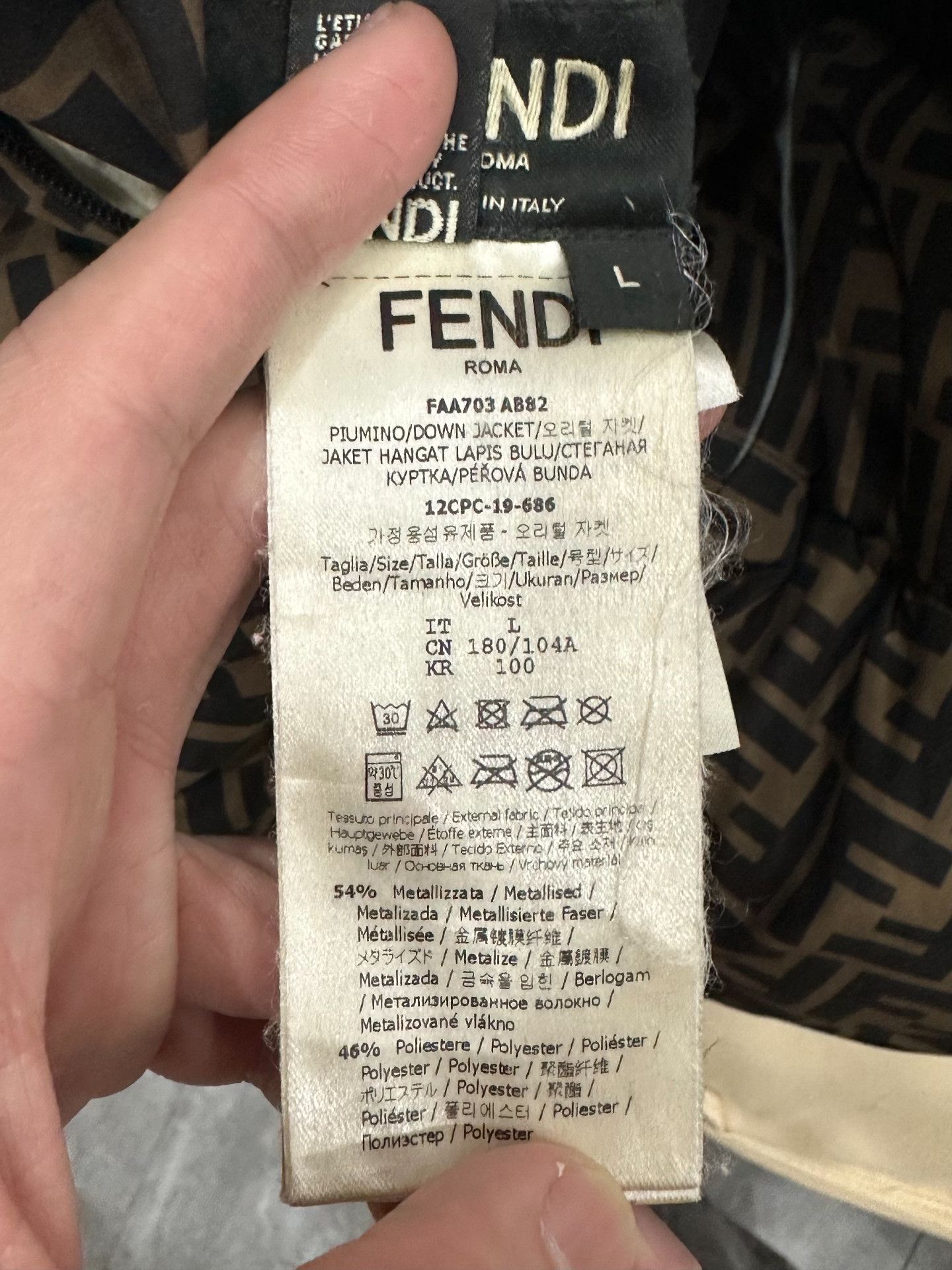 Fendi Fendi Down Multi Heavy Coat l Men Size US L / EU 52-54 / 3 - 7 Thumbnail
