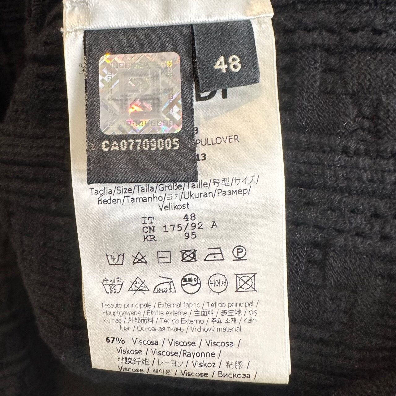 Fendi Fendi Knit Black Sweater xl Men Size US XL / EU 56 / 4 - 4 Thumbnail