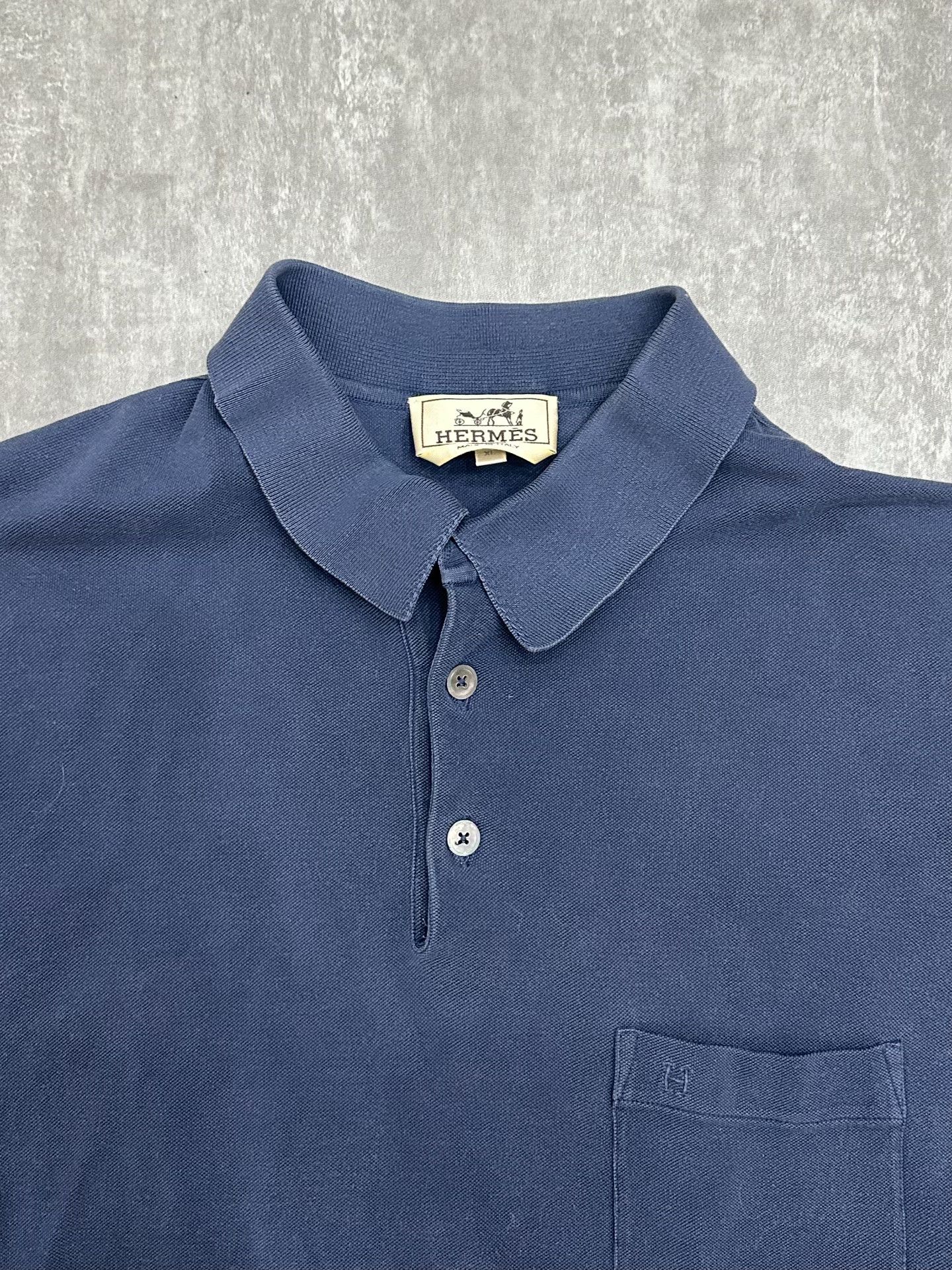 Hermes Hermes Blue Polo xl Men Size US XL / EU 56 / 4 - 3 Thumbnail