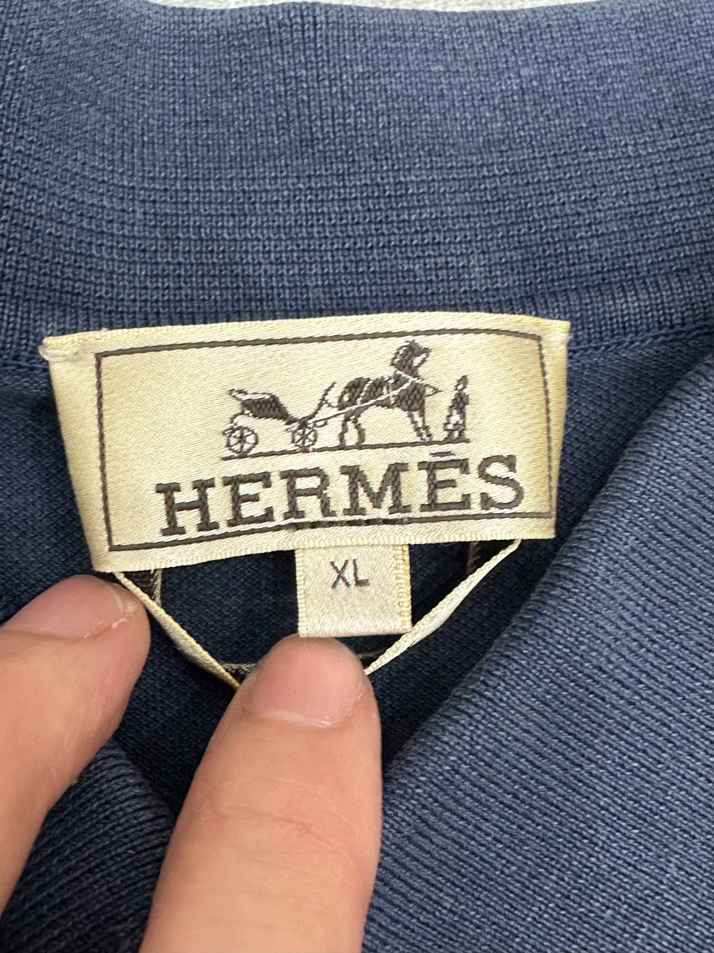 Hermes Hermes Blue Polo xl Men Size US XL / EU 56 / 4 - 4 Thumbnail