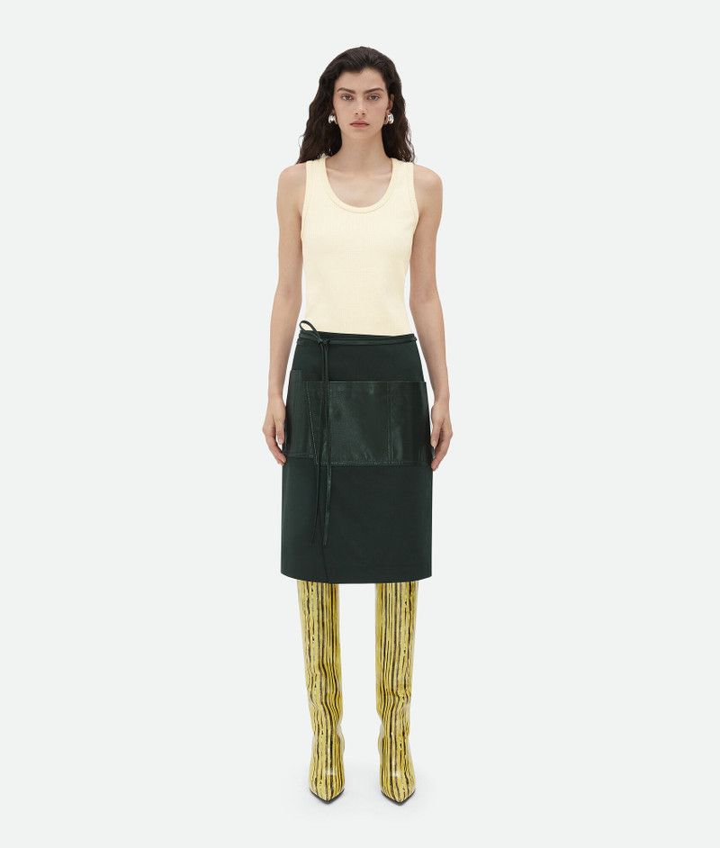 Bottega Veneta cotton twill wrapped skirt dark green Size 27" / US 4 / IT 40 - 2 Thumbnail