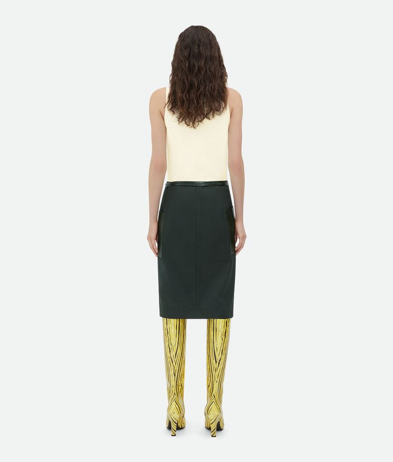 Bottega Veneta cotton twill wrapped skirt dark green Size 26" / US 2 / IT 38 - 3 Thumbnail