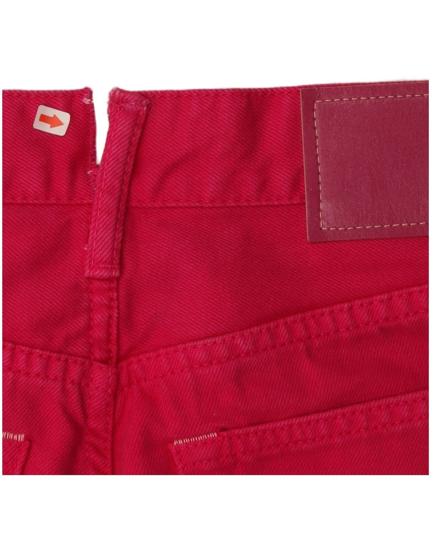 Acne Studios Womens High Waist Straight Jeans W27 L27 Pink Cotton Size 42" / US 20 - 3 Thumbnail