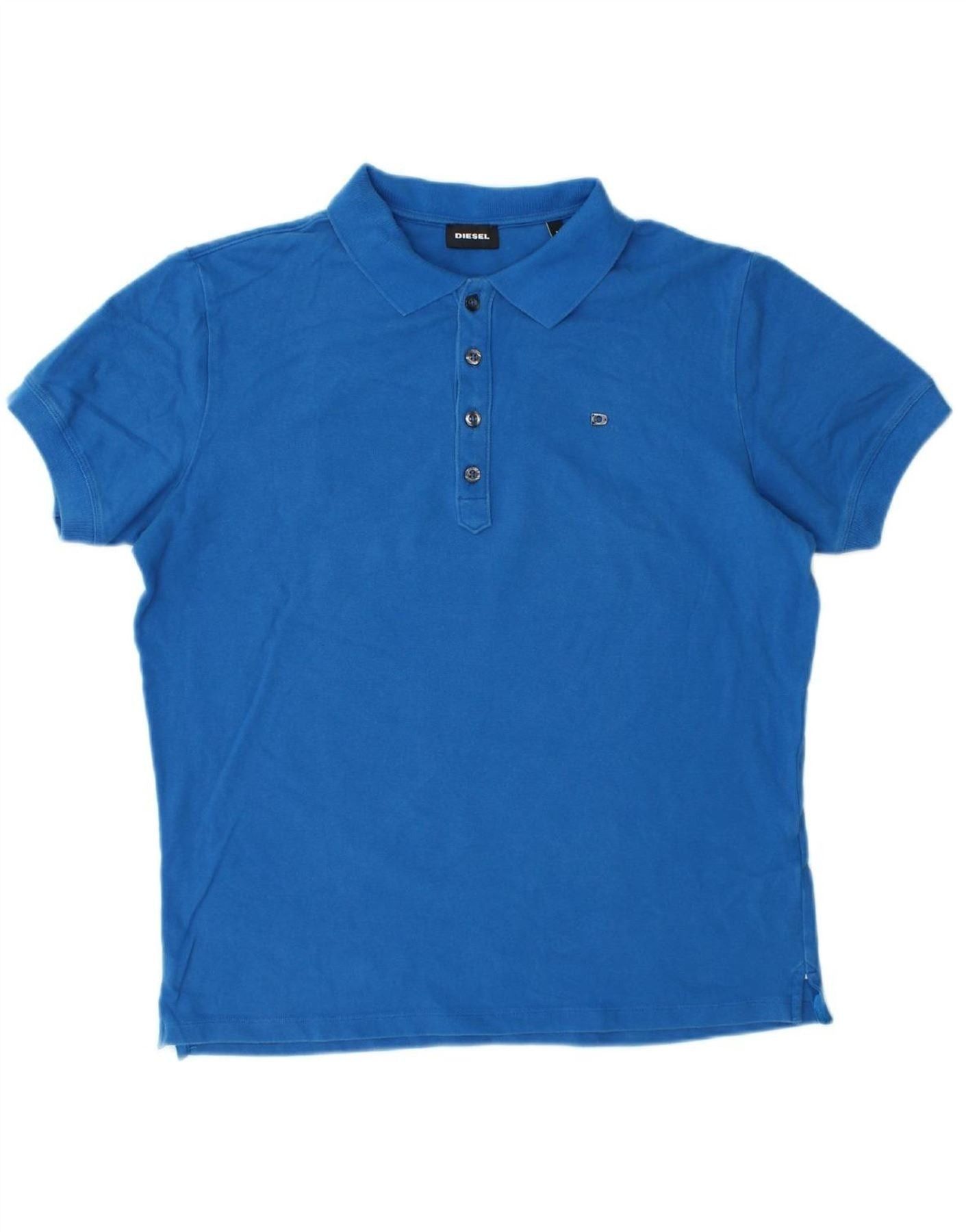 Diesel Boys Polo Shirt 15-16 Years Large Blue Cotton Size L / US 10 / IT 46 - 3 Thumbnail