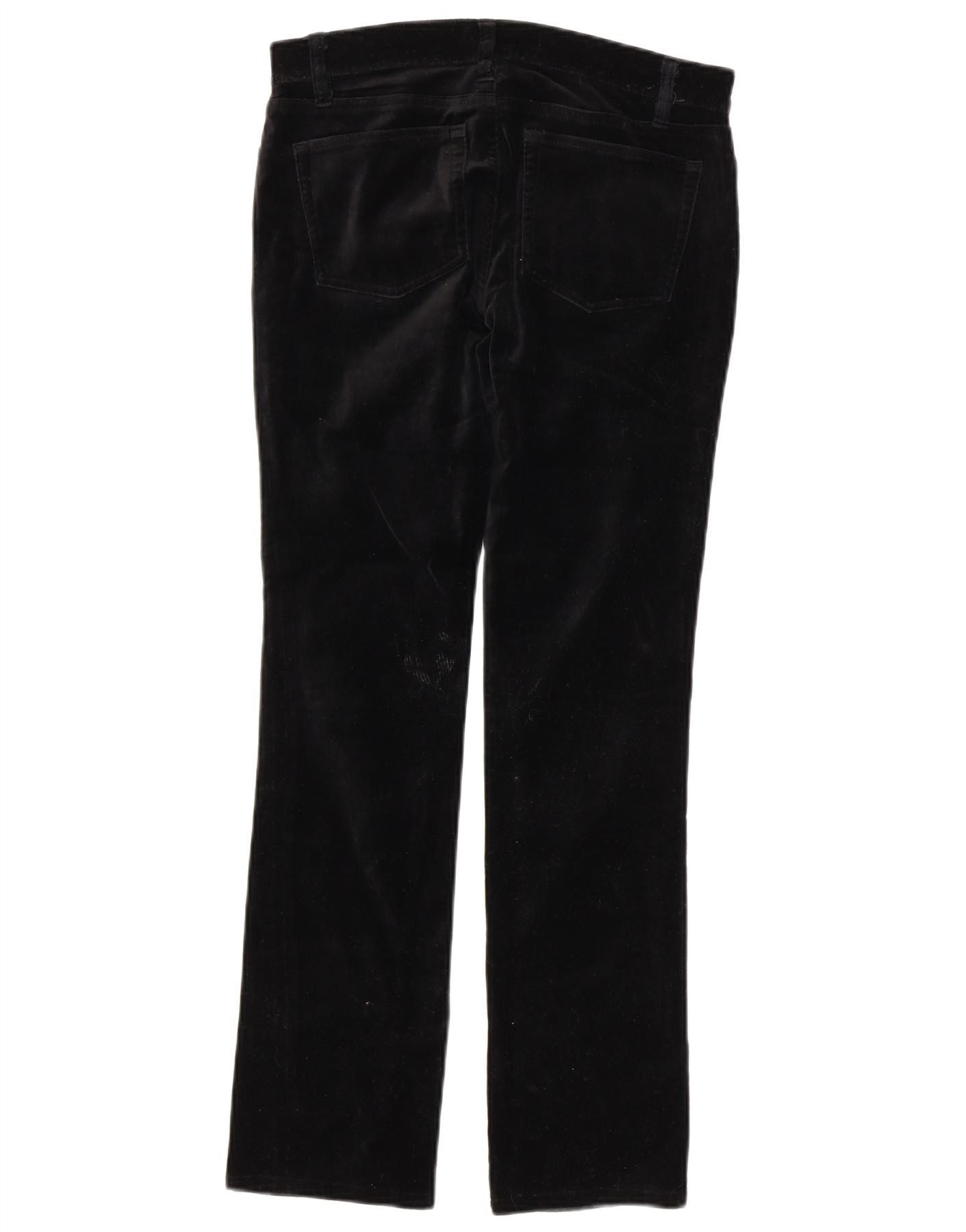 Ralph Lauren Womens Slim Corduroy Trousers US 2 XS W30 L30 Black Cotton Size 24" / US 00 / IT 34 - 2 Thumbnail