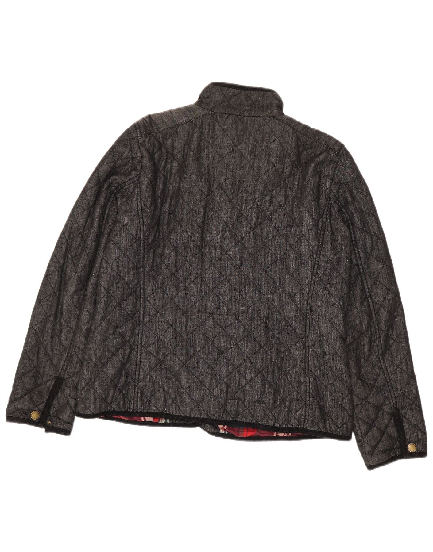 Ralph Lauren Womens Quilted Jacket UK 16 Large Grey Cotton Size M / US 6-8 / IT 42-44 - 2 Thumbnail